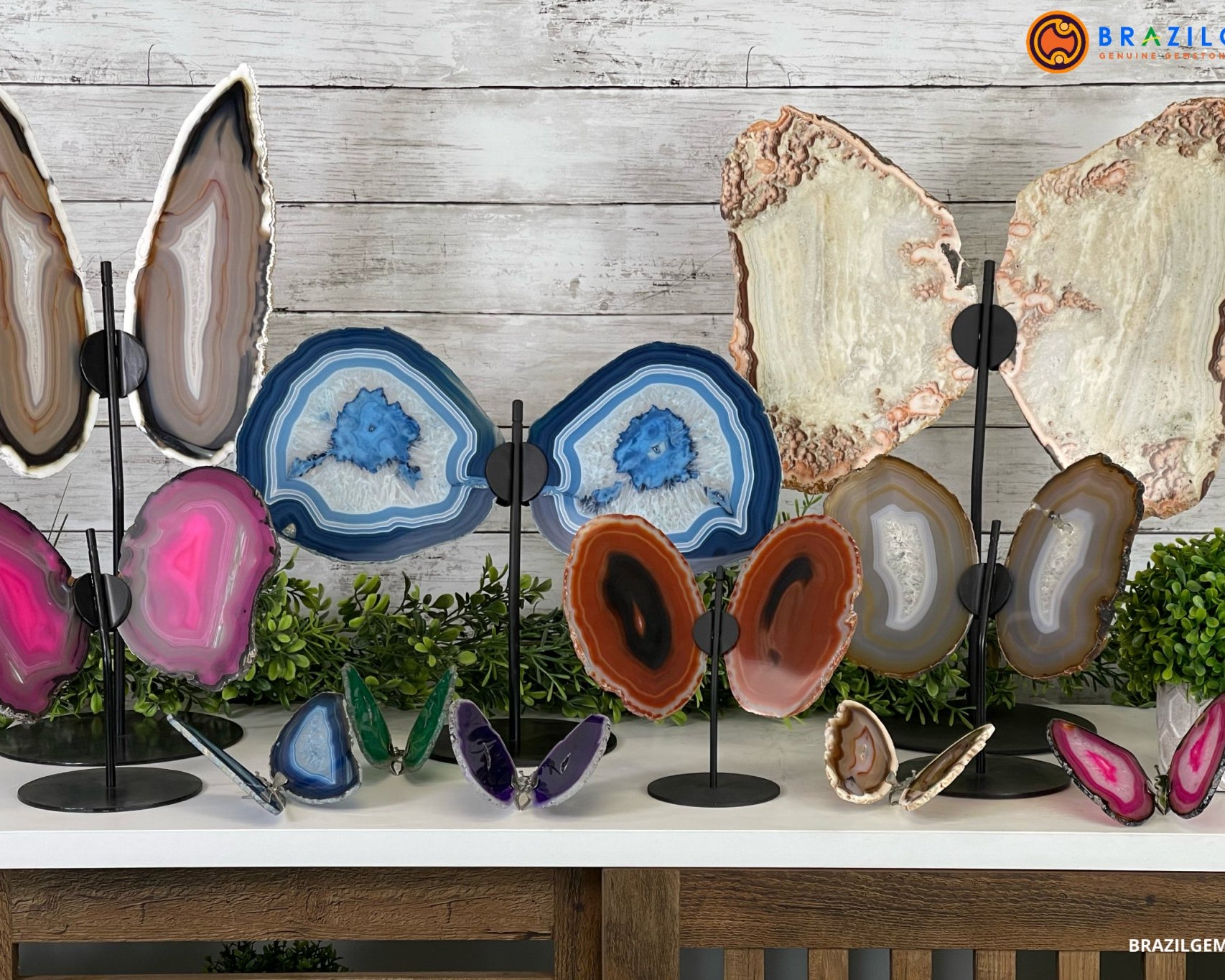 AGATE BUTTERFLY WINGS - Brazil Gems