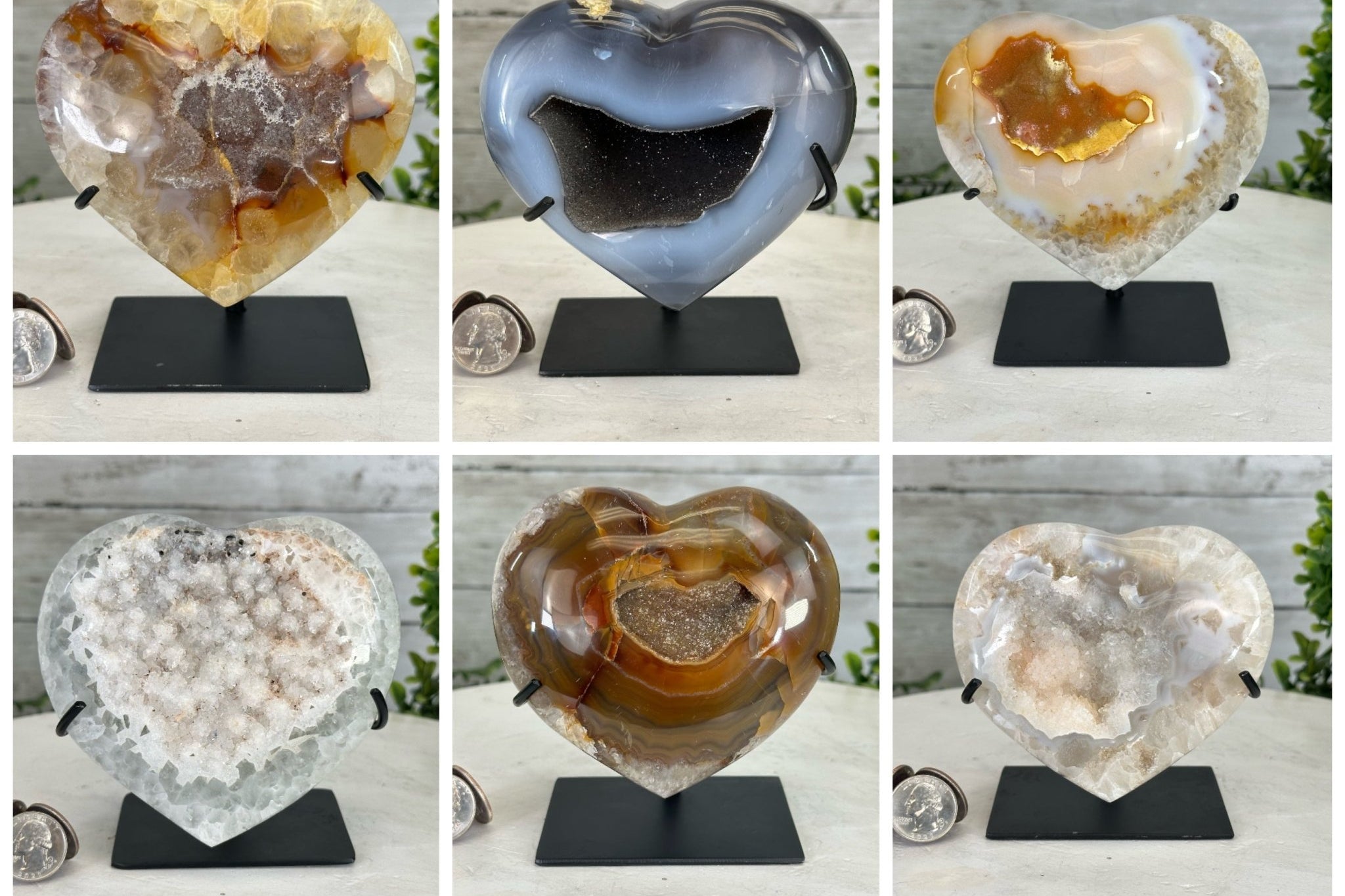 AGATE HEARTS - Brazil Gems
