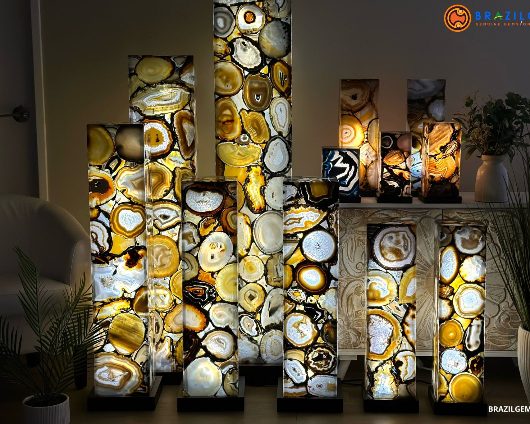 AGATE LAMPS - Brazil Gems