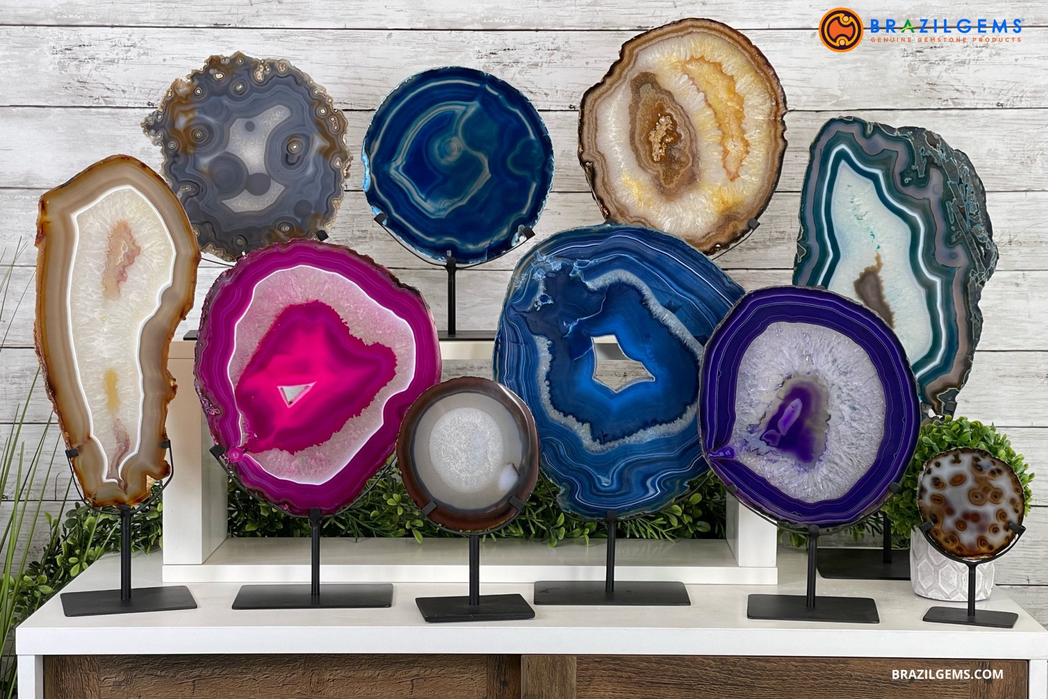 AGATE SLICES - Brazil Gems