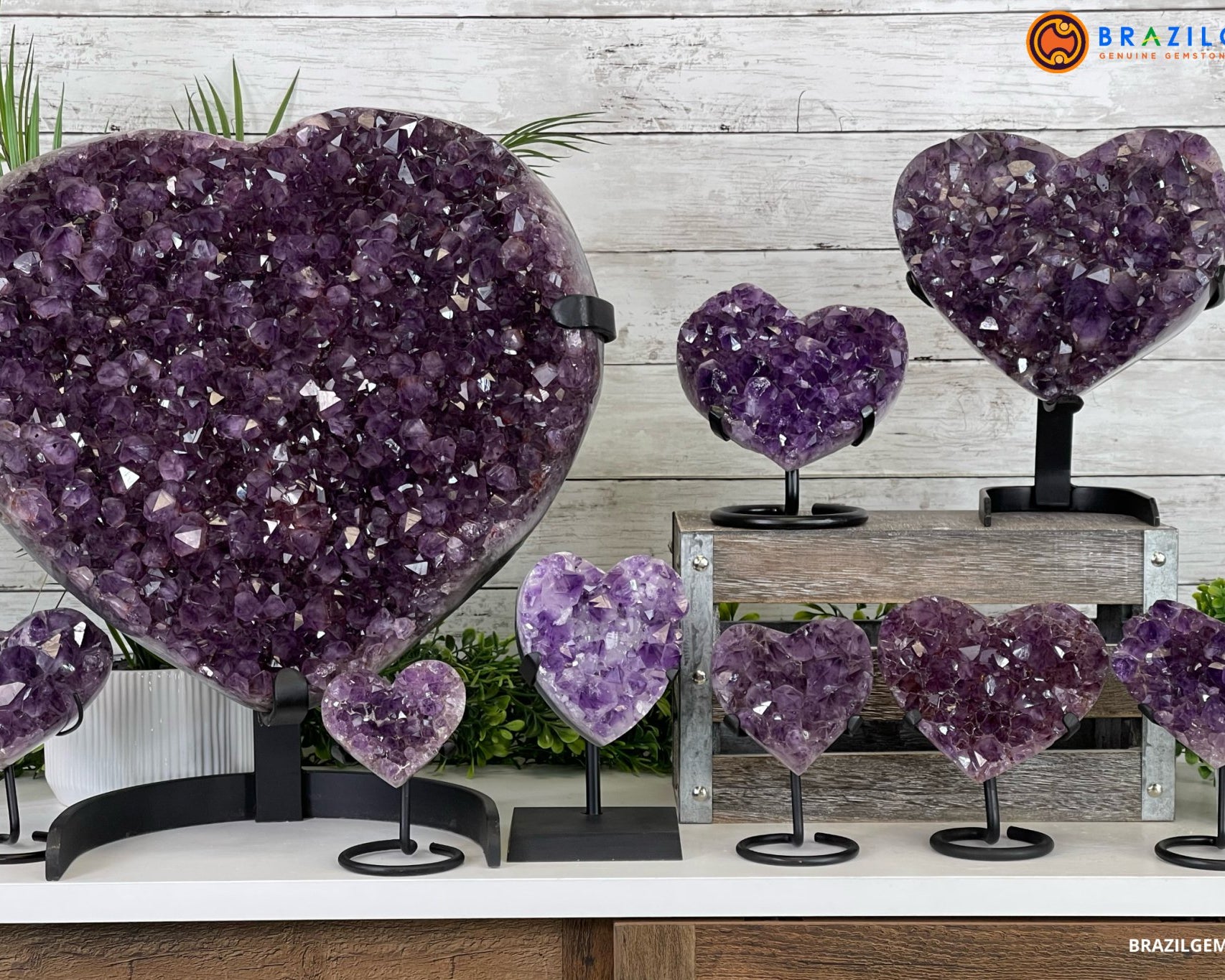 AMETHYST HEARTS - Brazil Gems