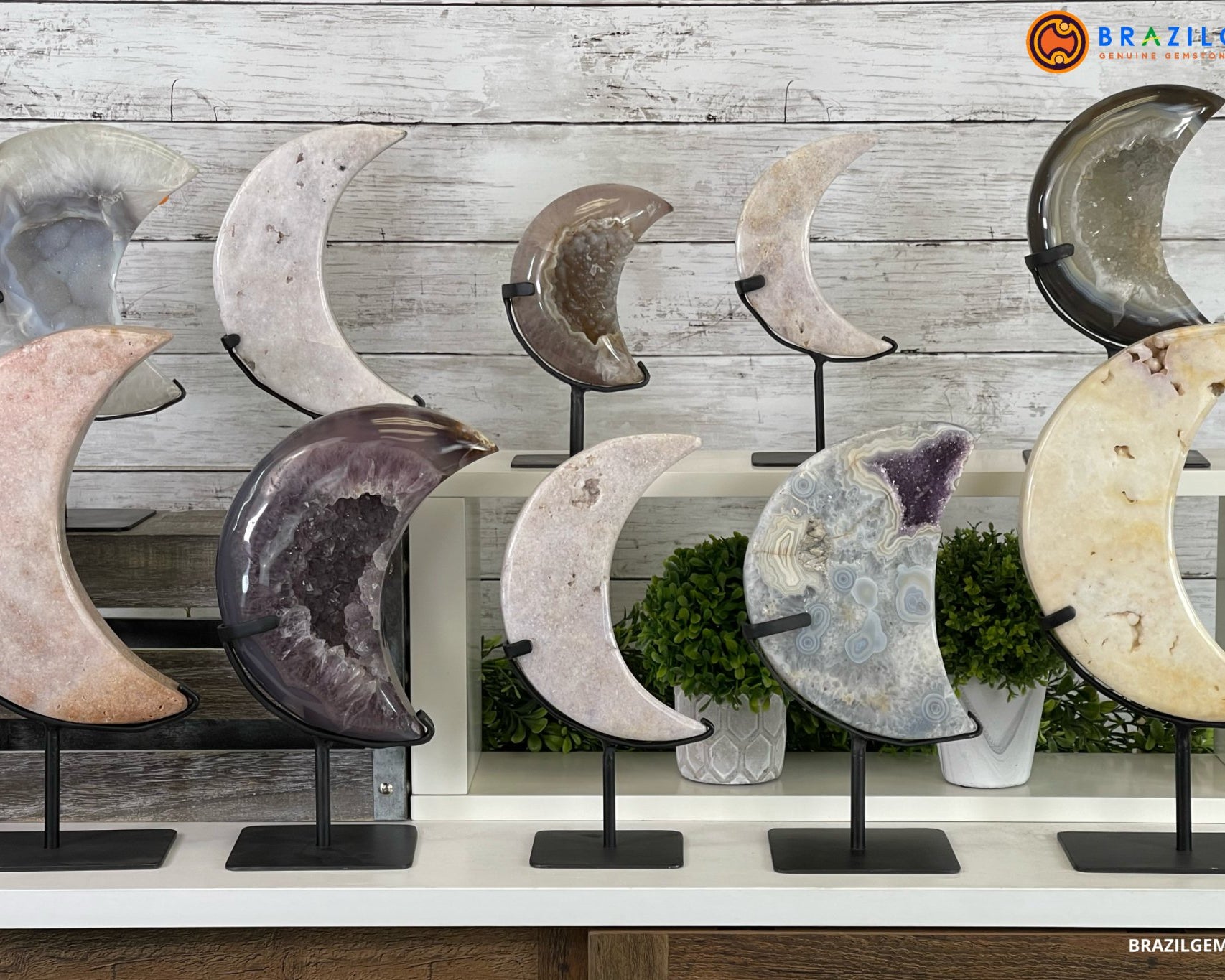 CRESCENT MOON CRYSTALS - Brazil Gems