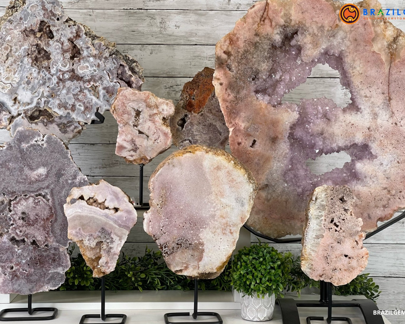 PINK AMETHYST SLICES - Brazil Gems