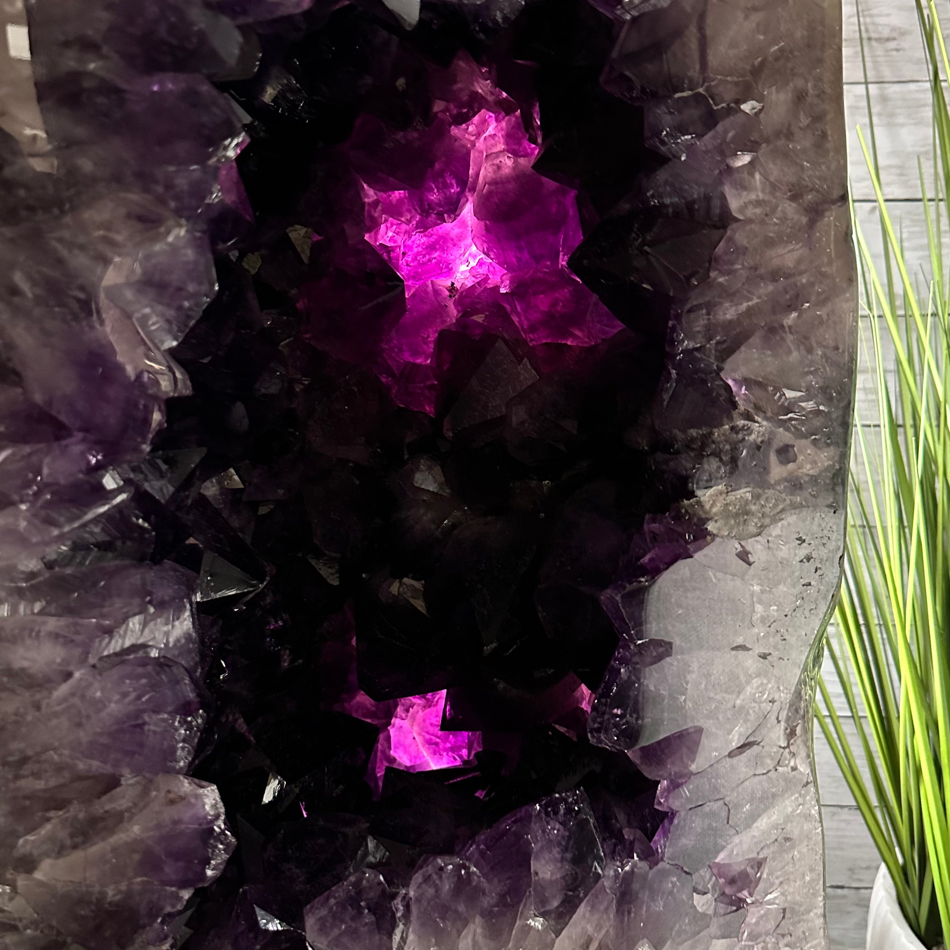 Extra Plus Quality Polished Brazilian Amethyst Cathedral, 165.3 lbs & 25.25" tall Model #5602-0019 by Brazil Gems - Brazil GemsBrazil GemsExtra Plus Quality Polished Brazilian Amethyst Cathedral, 165.3 lbs & 25.25" tall Model #5602-0019 by Brazil GemsPolished Cathedrals5602-0019