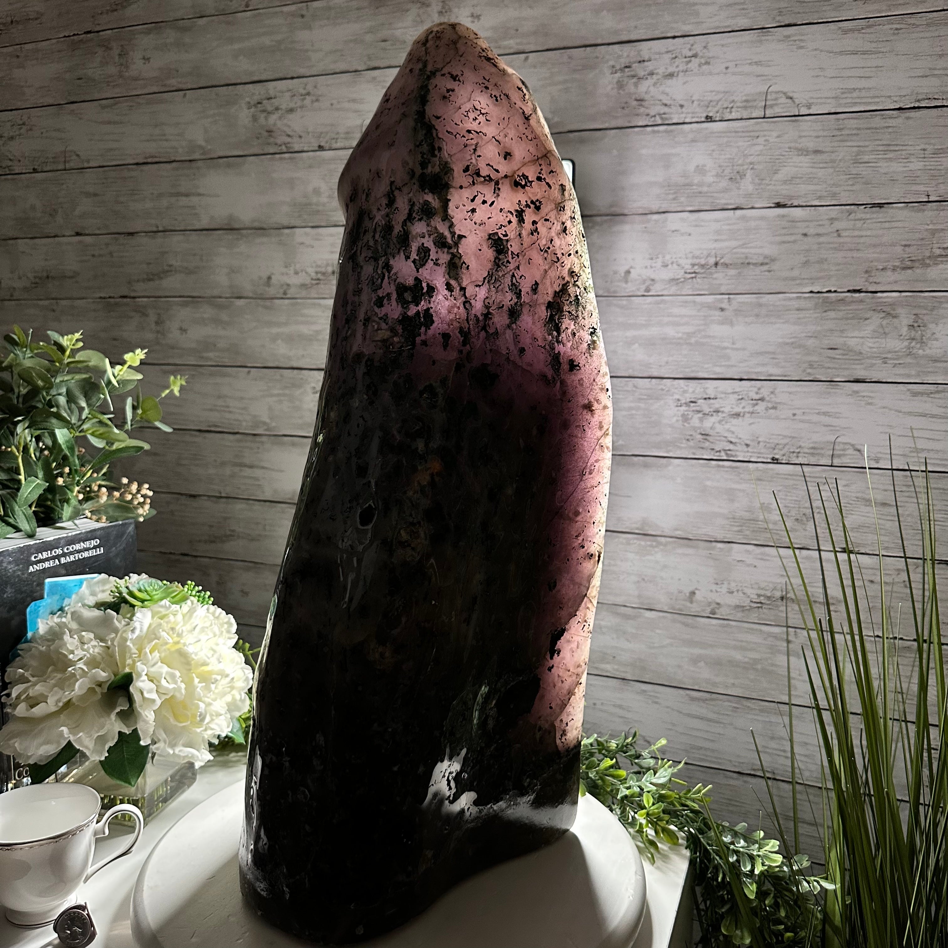 Extra Quality Polished Brazilian Amethyst Cathedral, 78.6 lbs & 24.5" tall Model #5602-0178 by Brazil Gems - Brazil GemsBrazil GemsExtra Quality Polished Brazilian Amethyst Cathedral, 78.6 lbs & 24.5" tall Model #5602-0178 by Brazil GemsPolished Cathedrals5602-0178