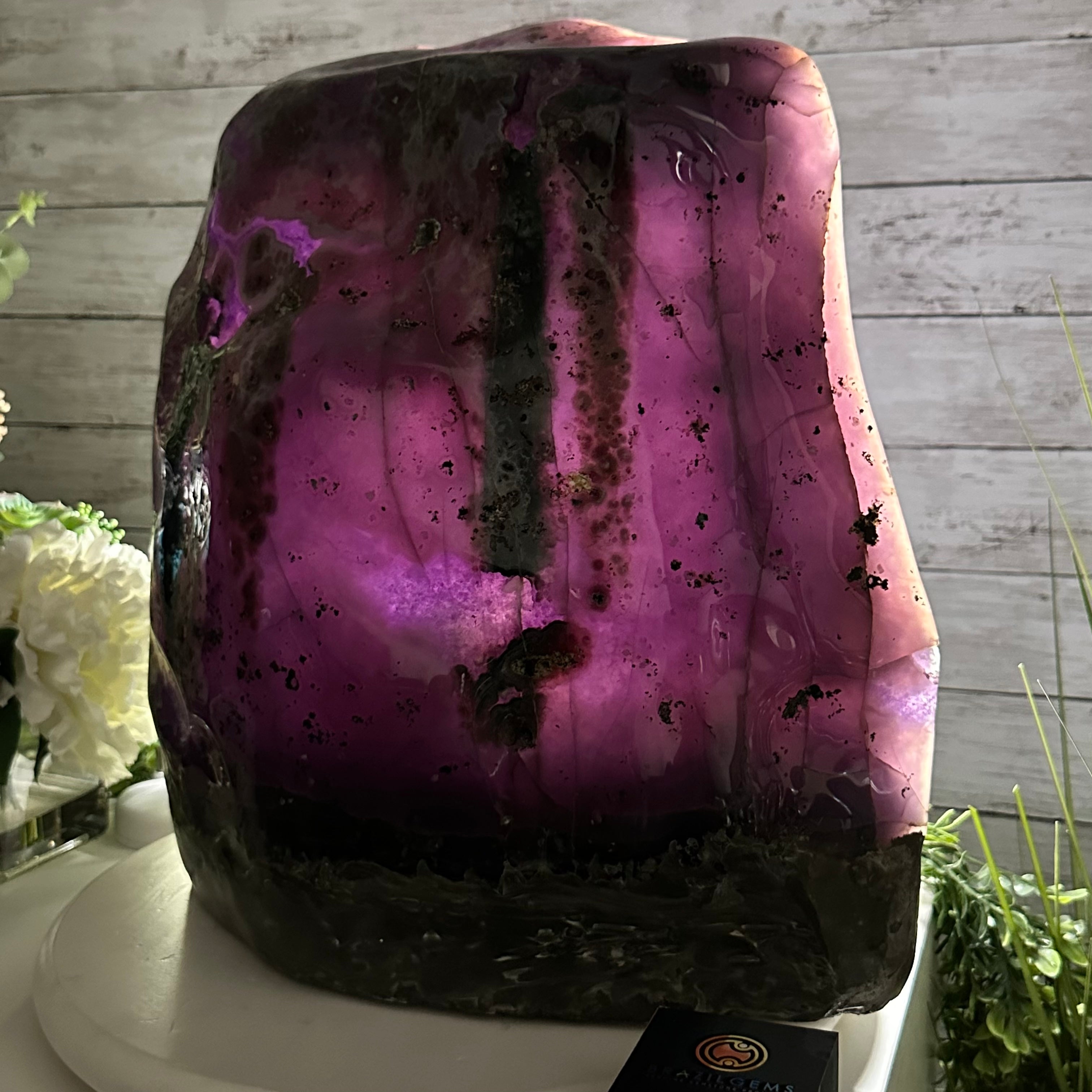 Extra Quality Polished Brazilian Amethyst Cathedral, 82.8 lbs & 15.9" tall Model #5602-0197 by Brazil Gems - Brazil GemsBrazil GemsExtra Quality Polished Brazilian Amethyst Cathedral, 82.8 lbs & 15.9" tall Model #5602-0197 by Brazil GemsPolished Cathedrals5602-0197