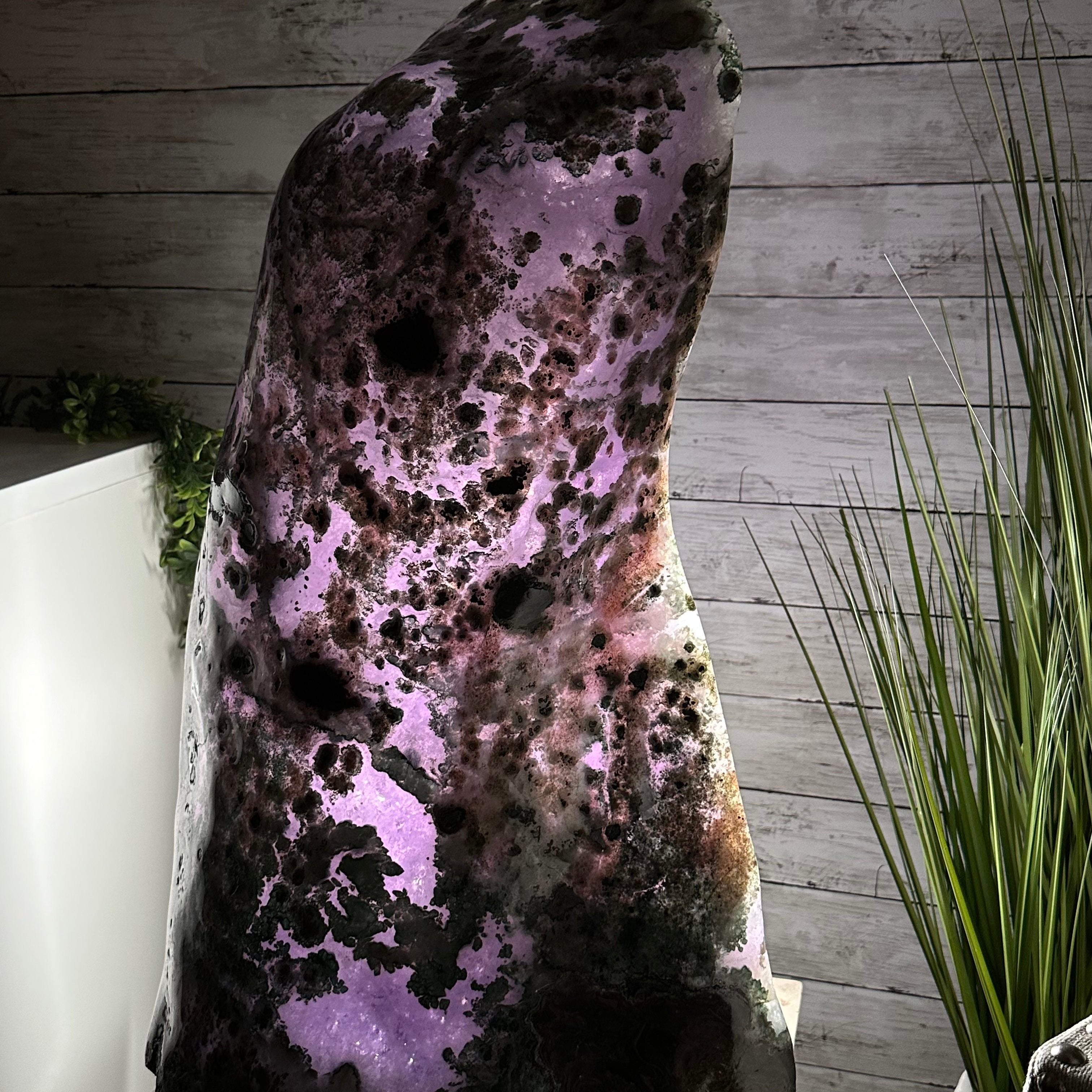 Extra Quality Polished Brazilian Amethyst Cathedral, 110.5 lbs & 26.5" tall Model #5602-0063 by Brazil Gems - Brazil GemsBrazil GemsExtra Quality Polished Brazilian Amethyst Cathedral, 110.5 lbs & 26.5" tall Model #5602-0063 by Brazil GemsPolished Cathedrals5602-0063