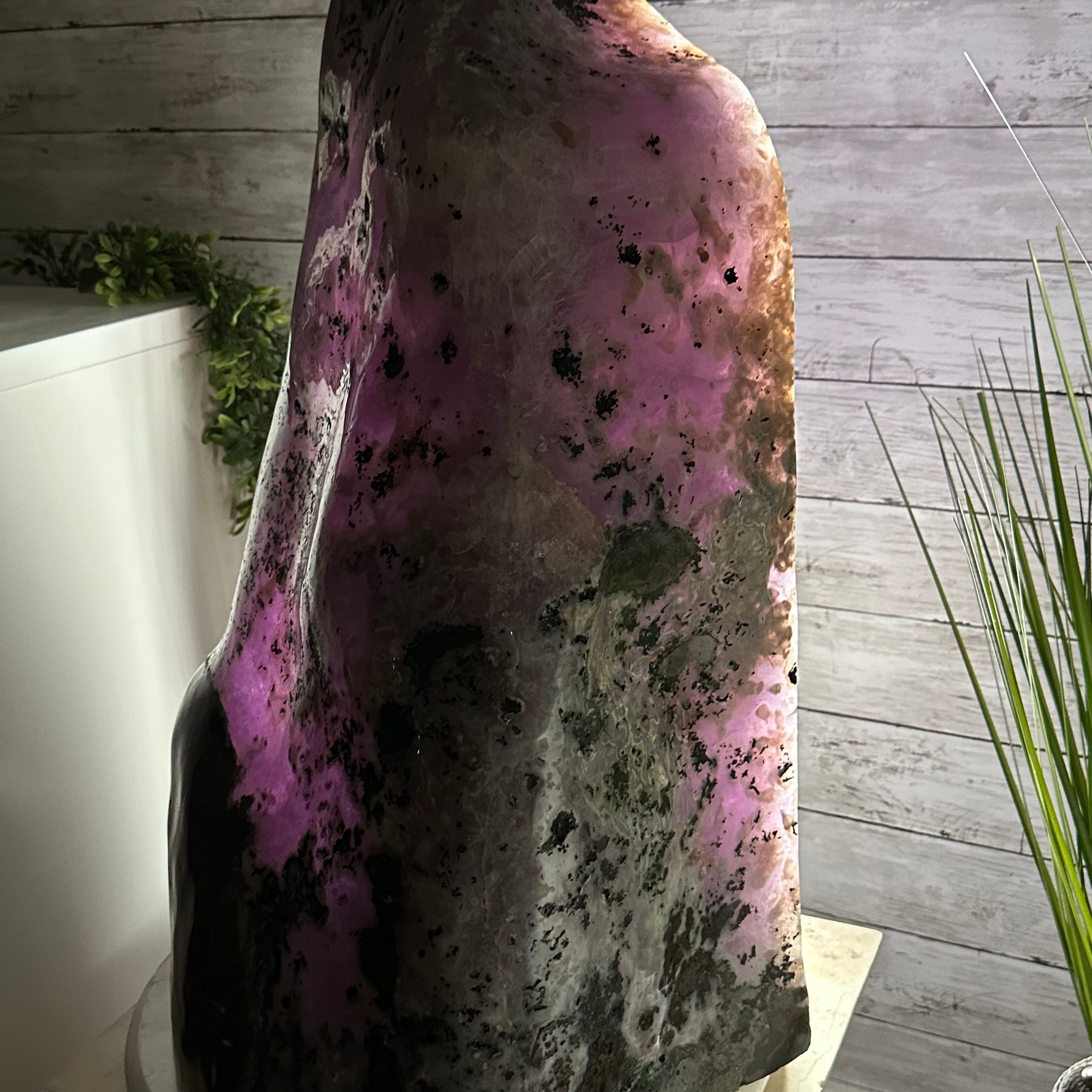 Extra Plus Quality Polished Brazilian Amethyst Cathedral, 161.3 lbs & 24.75" tall Model #5602-0047 by Brazil Gems - Brazil GemsBrazil GemsExtra Plus Quality Polished Brazilian Amethyst Cathedral, 161.3 lbs & 24.75" tall Model #5602-0047 by Brazil GemsPolished Cathedrals5602-0047