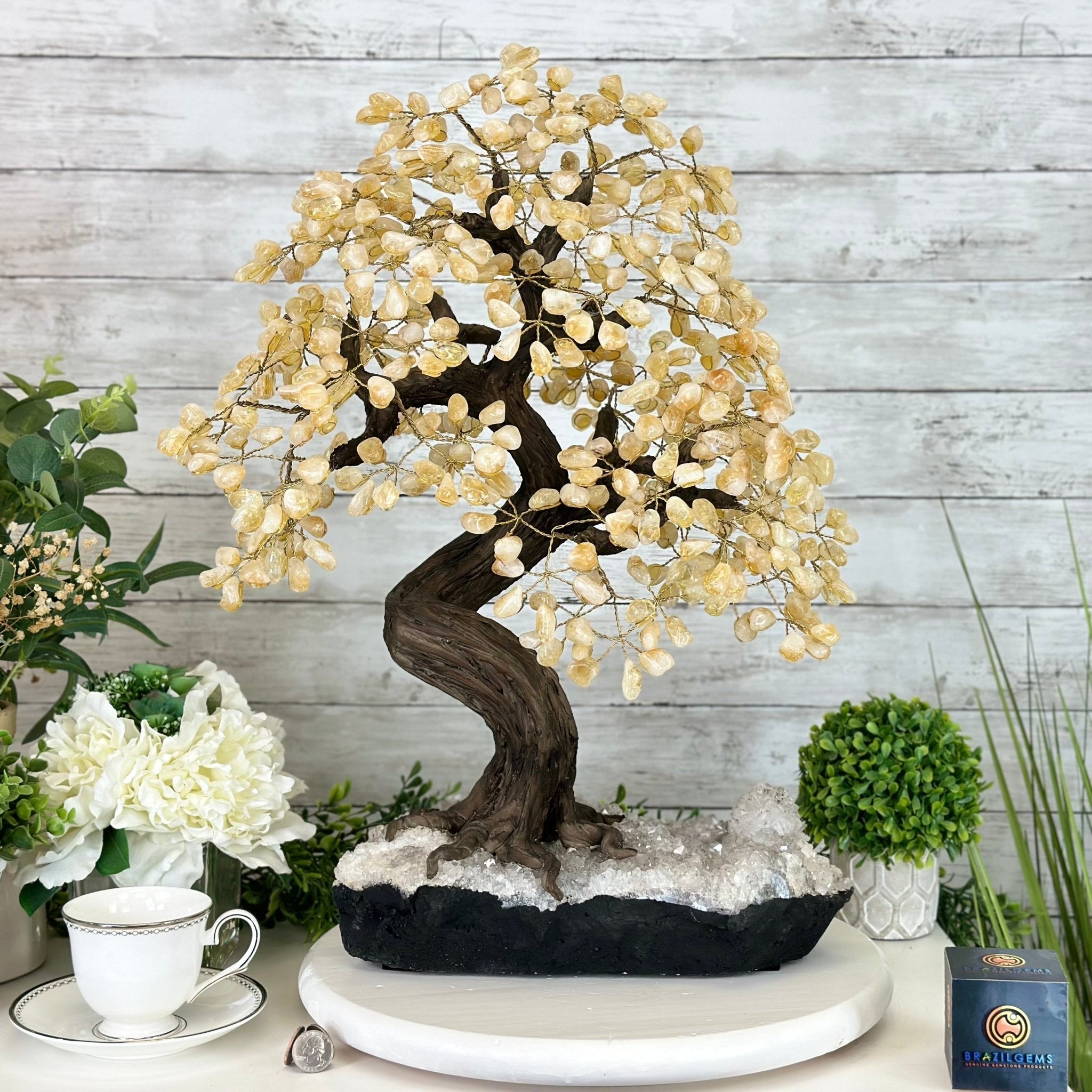 20" Tall Citrine Gemstone Tree on an Amethyst Base, 540 gems #5406CI-019 - Brazil GemsBrazil Gems20" Tall Citrine Gemstone Tree on an Amethyst Base, 540 gems #5406CI-019Gemstone Trees5406CI-019