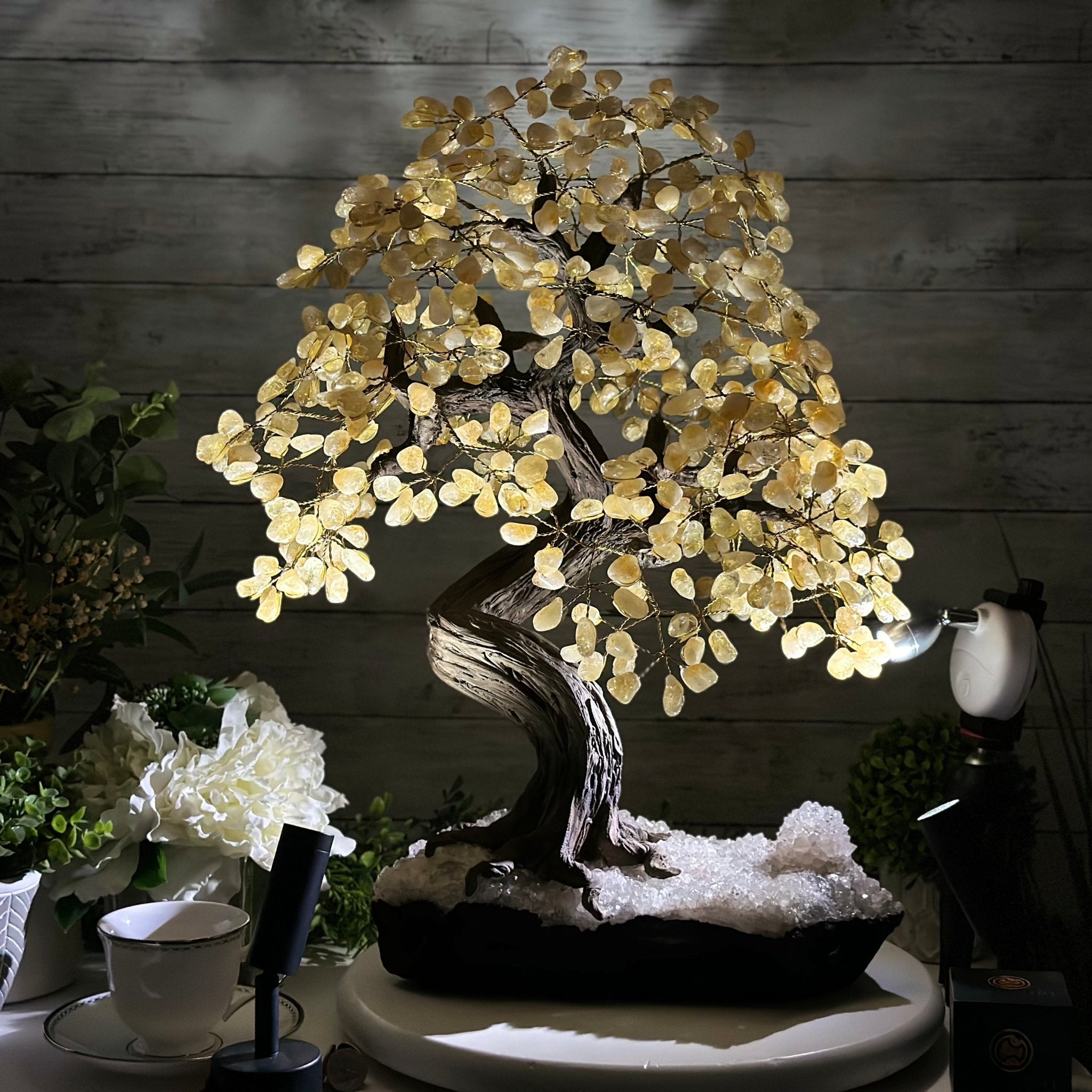 20" Tall Citrine Gemstone Tree on an Amethyst Base, 540 gems #5406CI-019 - Brazil GemsBrazil Gems20" Tall Citrine Gemstone Tree on an Amethyst Base, 540 gems #5406CI-019Gemstone Trees5406CI-019