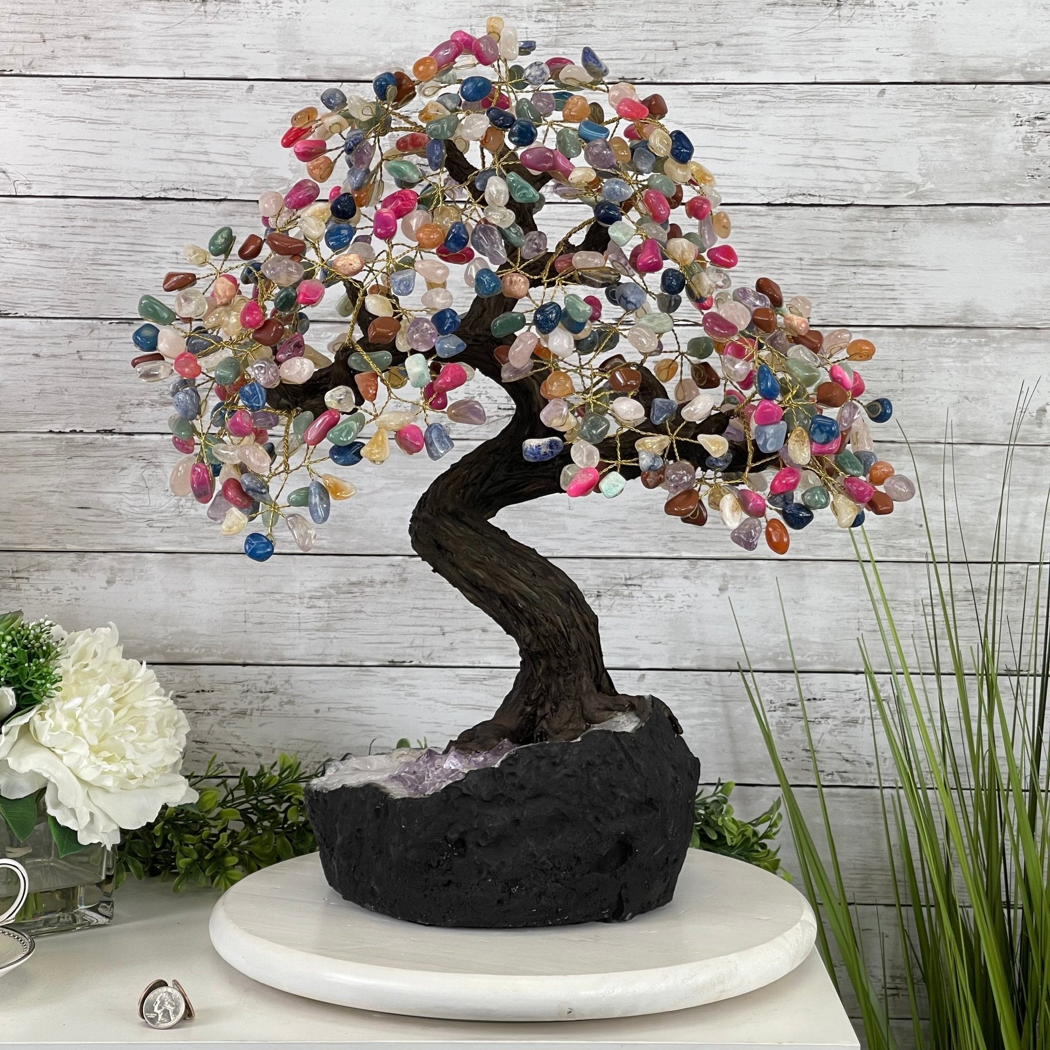20" Tall Mixed Gems Gemstone Tree on an Amethyst base, 540 gems #5406MG-005 by Brazil Gems - Brazil GemsBrazil Gems20" Tall Mixed Gems Gemstone Tree on an Amethyst base, 540 gems #5406MG-005 by Brazil GemsGemstone Trees5406MG-005