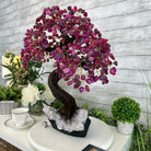 20" Tall Pink Agate Gemstone Tree w/ Amethyst base, 540 gems #5406PA-006 - Brazil GemsBrazil Gems20" Tall Pink Agate Gemstone Tree w/ Amethyst base, 540 gems #5406PA-006Gemstone Trees5406PA-006