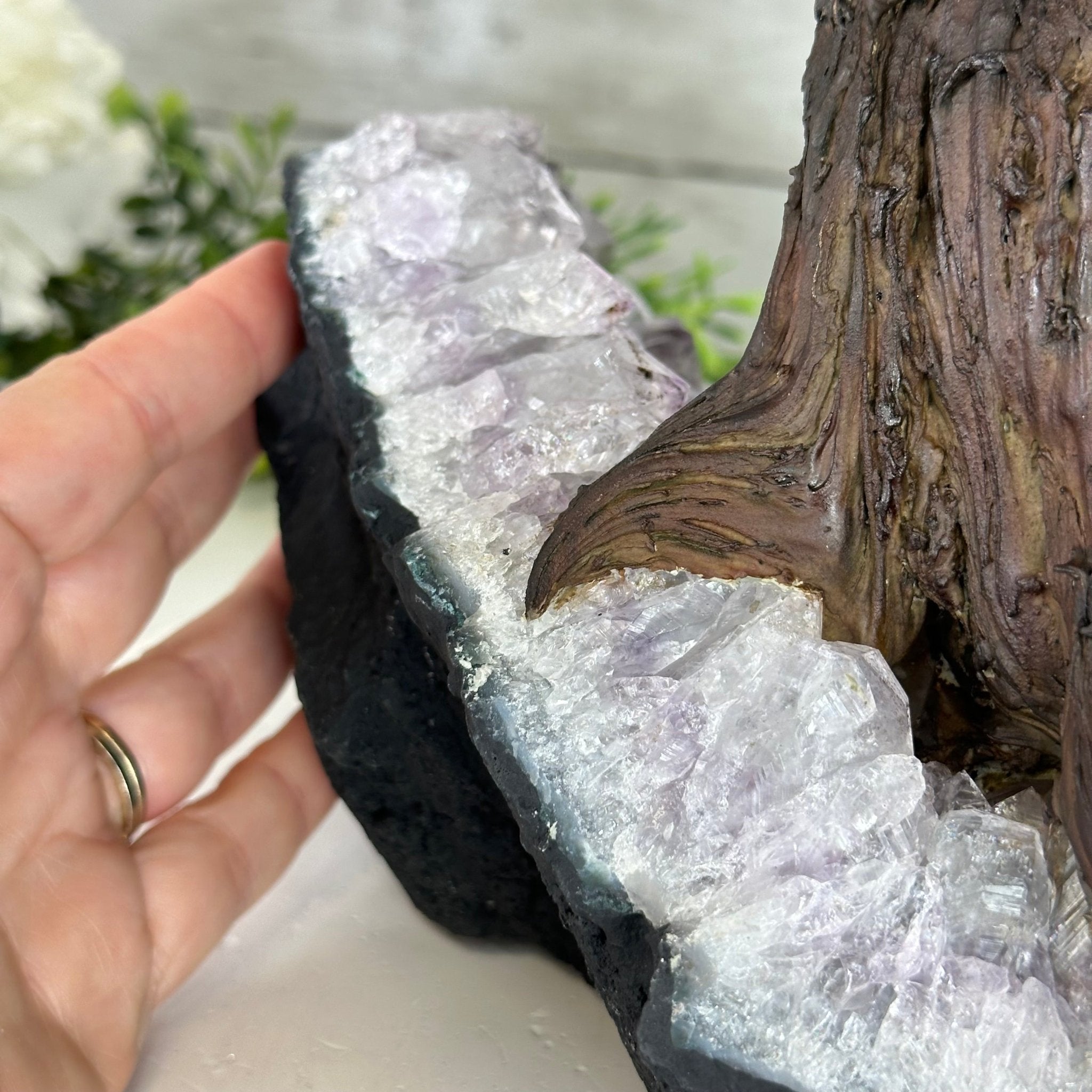 20" Tall Pink Agate Gemstone Tree w/ Amethyst base, 540 gems #5406PA-006 - Brazil GemsBrazil Gems20" Tall Pink Agate Gemstone Tree w/ Amethyst base, 540 gems #5406PA-006Gemstone Trees5406PA-006