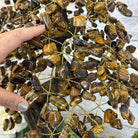 20" Tall Tiger's Eye Gemstone Tree on an Amethyst base, 540 gems #5406TE-001 - Brazil GemsBrazil Gems20" Tall Tiger's Eye Gemstone Tree on an Amethyst base, 540 gems #5406TE-001Gemstone Trees5406TE-001