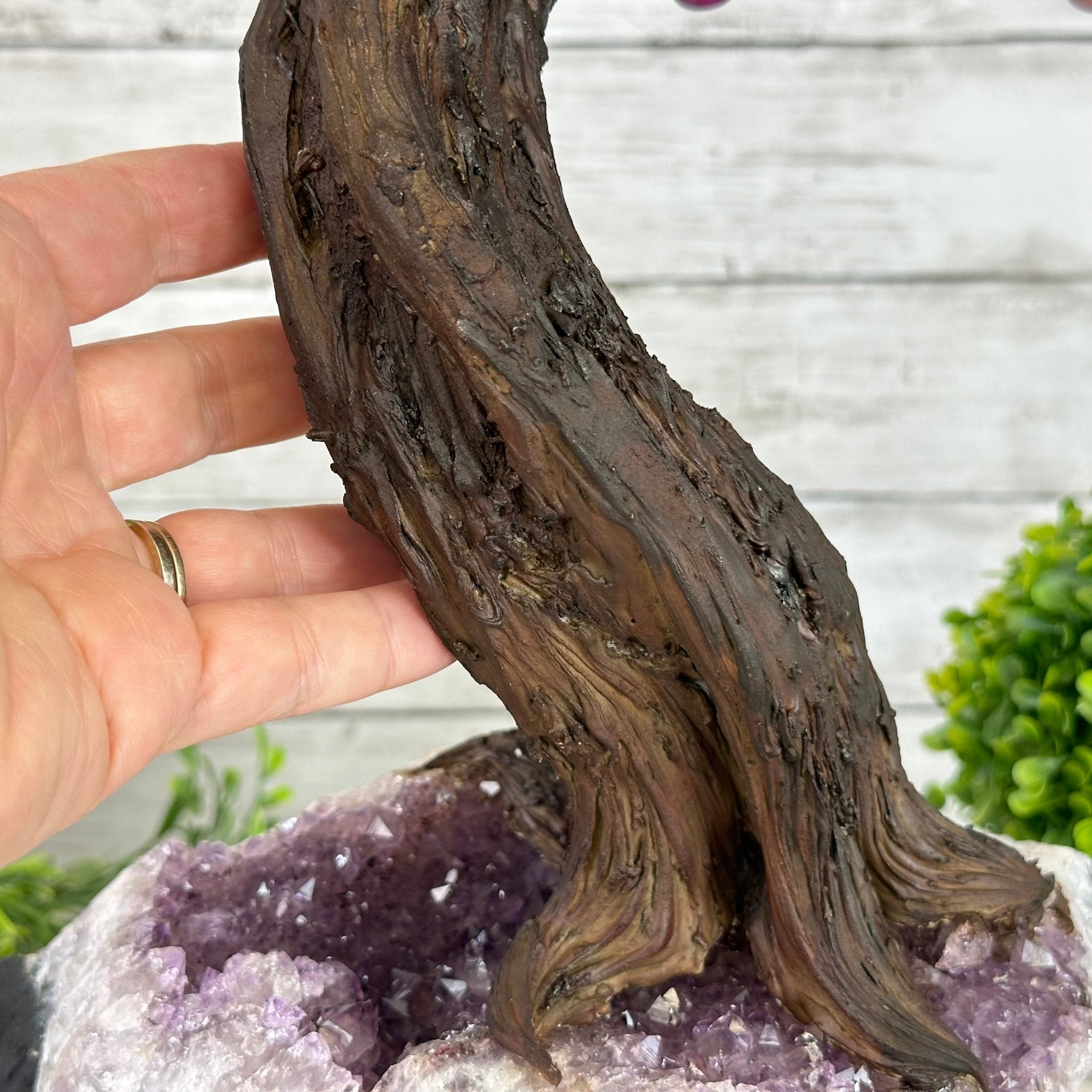 21" Tall Pink Agate Gemstone Tree w/ Amethyst base, 540 gems #5406PA-007 - Brazil GemsBrazil Gems21" Tall Pink Agate Gemstone Tree w/ Amethyst base, 540 gems #5406PA-007Gemstone Trees5406PA-007