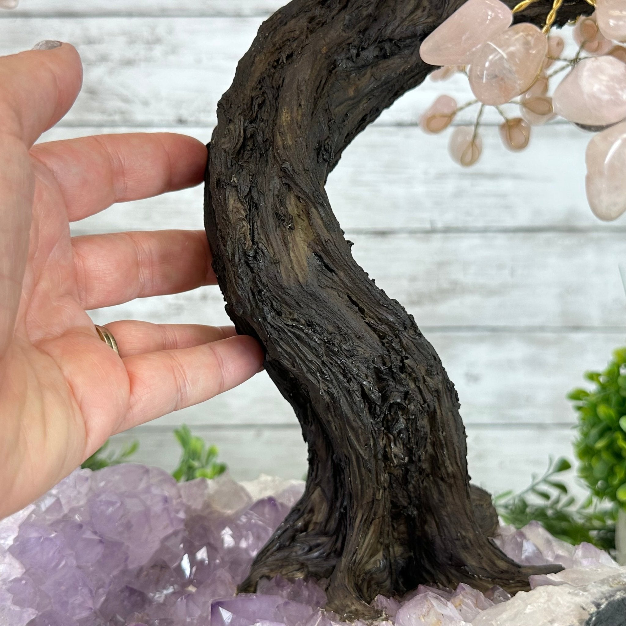21" Tall Rose Quartz Gemstone Tree on an Amethyst base, 540 gems #5406RQ-015 - Brazil GemsBrazil Gems21" Tall Rose Quartz Gemstone Tree on an Amethyst base, 540 gems #5406RQ-015Gemstone Trees5406RQ-015