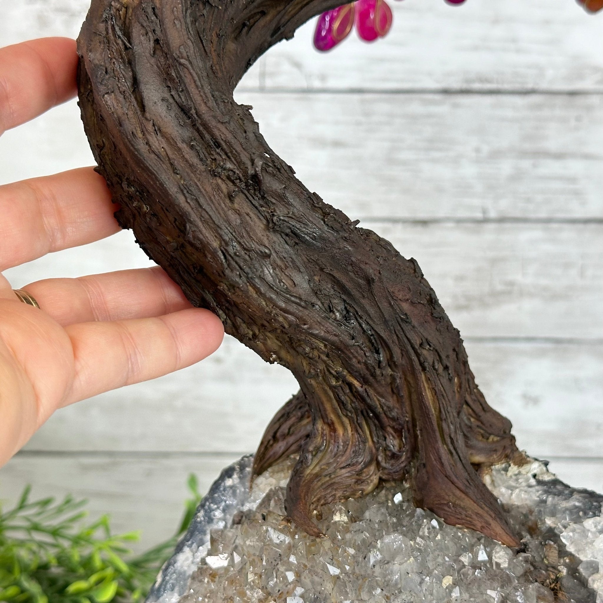 22" Tall Pink Agate Gemstone Tree w/ Amethyst base, 540 gems #5406PA-008 - Brazil GemsBrazil Gems22" Tall Pink Agate Gemstone Tree w/ Amethyst base, 540 gems #5406PA-008Gemstone Trees5406PA-008