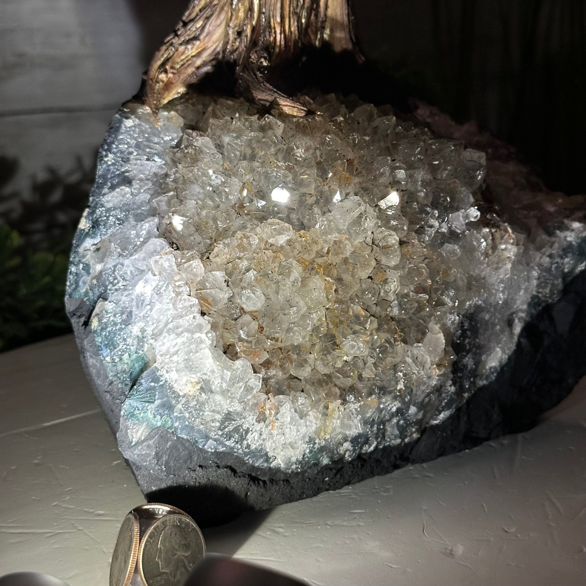 22" Tall Pink Agate Gemstone Tree w/ Amethyst base, 540 gems #5406PA-008 - Brazil GemsBrazil Gems22" Tall Pink Agate Gemstone Tree w/ Amethyst base, 540 gems #5406PA-008Gemstone Trees5406PA-008
