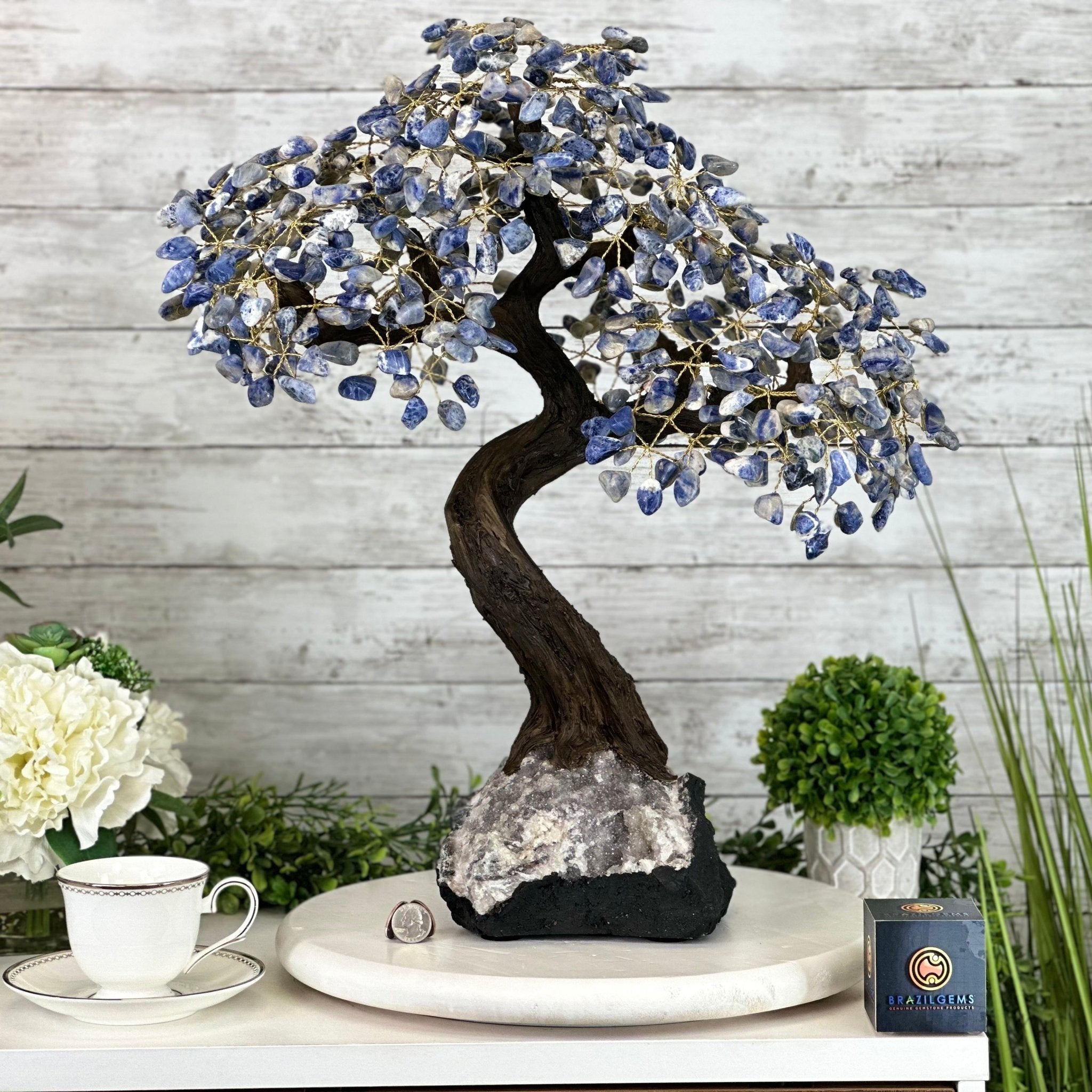 22" Tall Sodalite Gemstone Tree w/ Amethyst base, 540 gems #5406SO-008 - Brazil GemsBrazil Gems22" Tall Sodalite Gemstone Tree w/ Amethyst base, 540 gems #5406SO-008Gemstone Trees5406SO-008