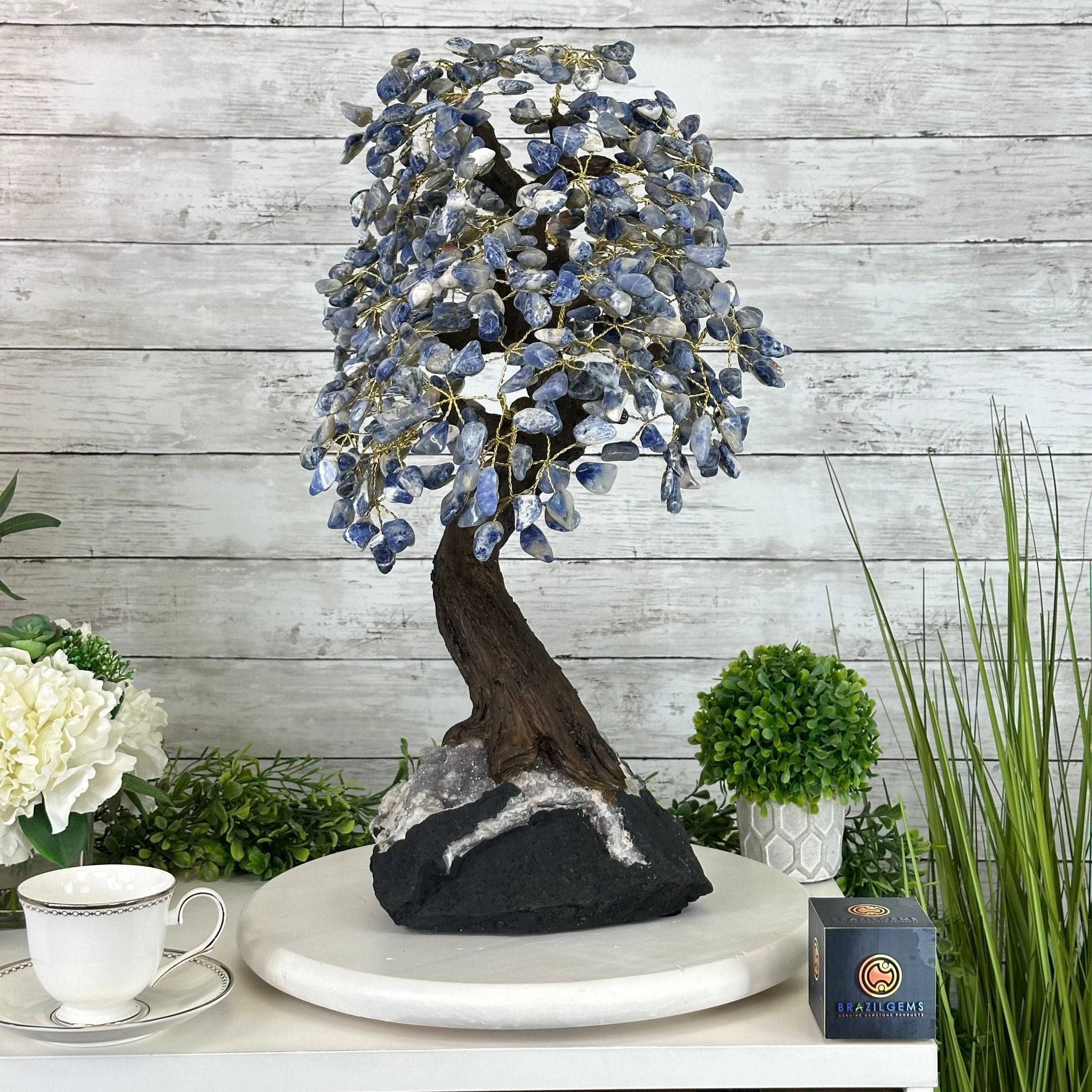 22" Tall Sodalite Gemstone Tree w/ Amethyst base, 540 gems #5406SO-008 - Brazil GemsBrazil Gems22" Tall Sodalite Gemstone Tree w/ Amethyst base, 540 gems #5406SO-008Gemstone Trees5406SO-008