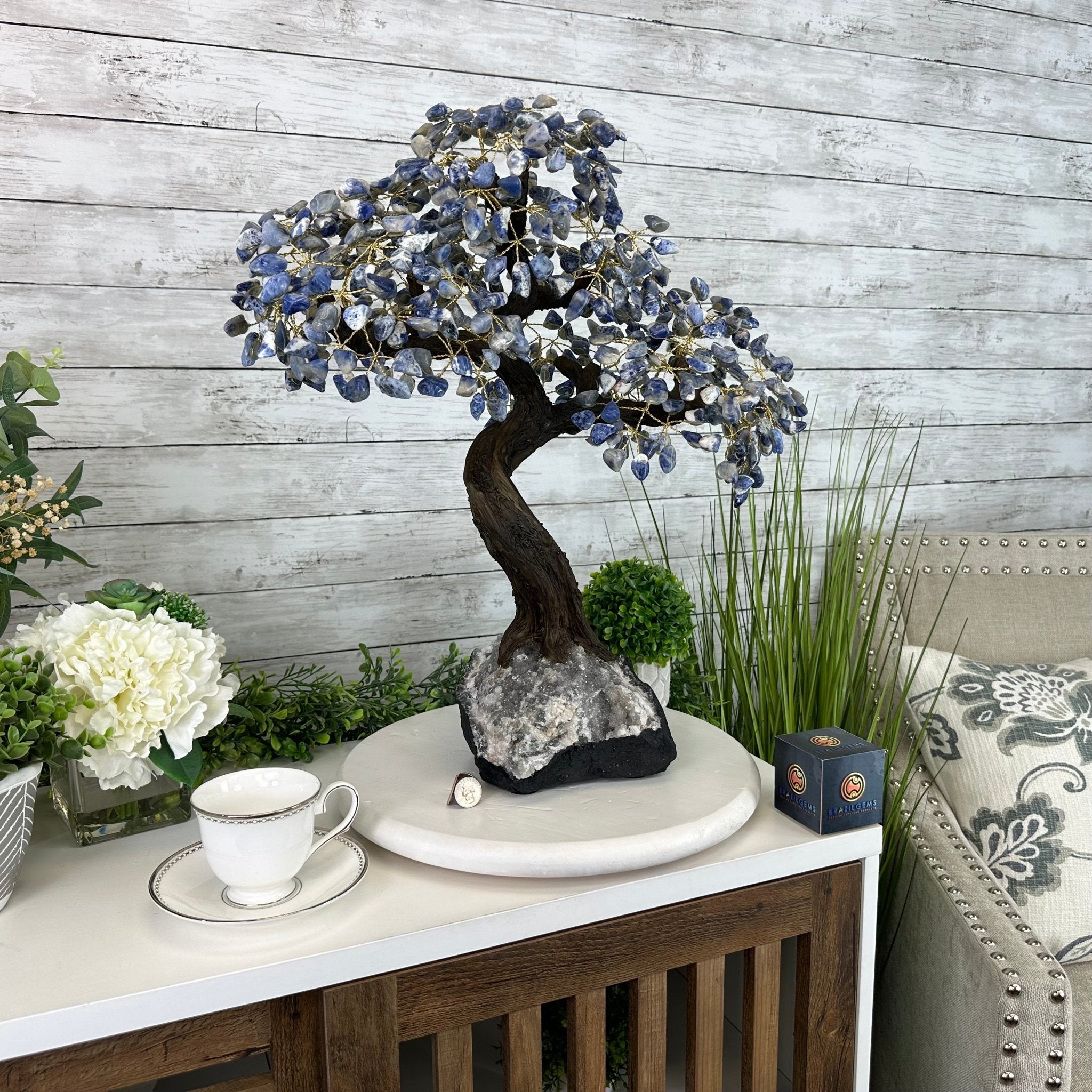 22" Tall Sodalite Gemstone Tree w/ Amethyst base, 540 gems #5406SO-008 - Brazil GemsBrazil Gems22" Tall Sodalite Gemstone Tree w/ Amethyst base, 540 gems #5406SO-008Gemstone Trees5406SO-008