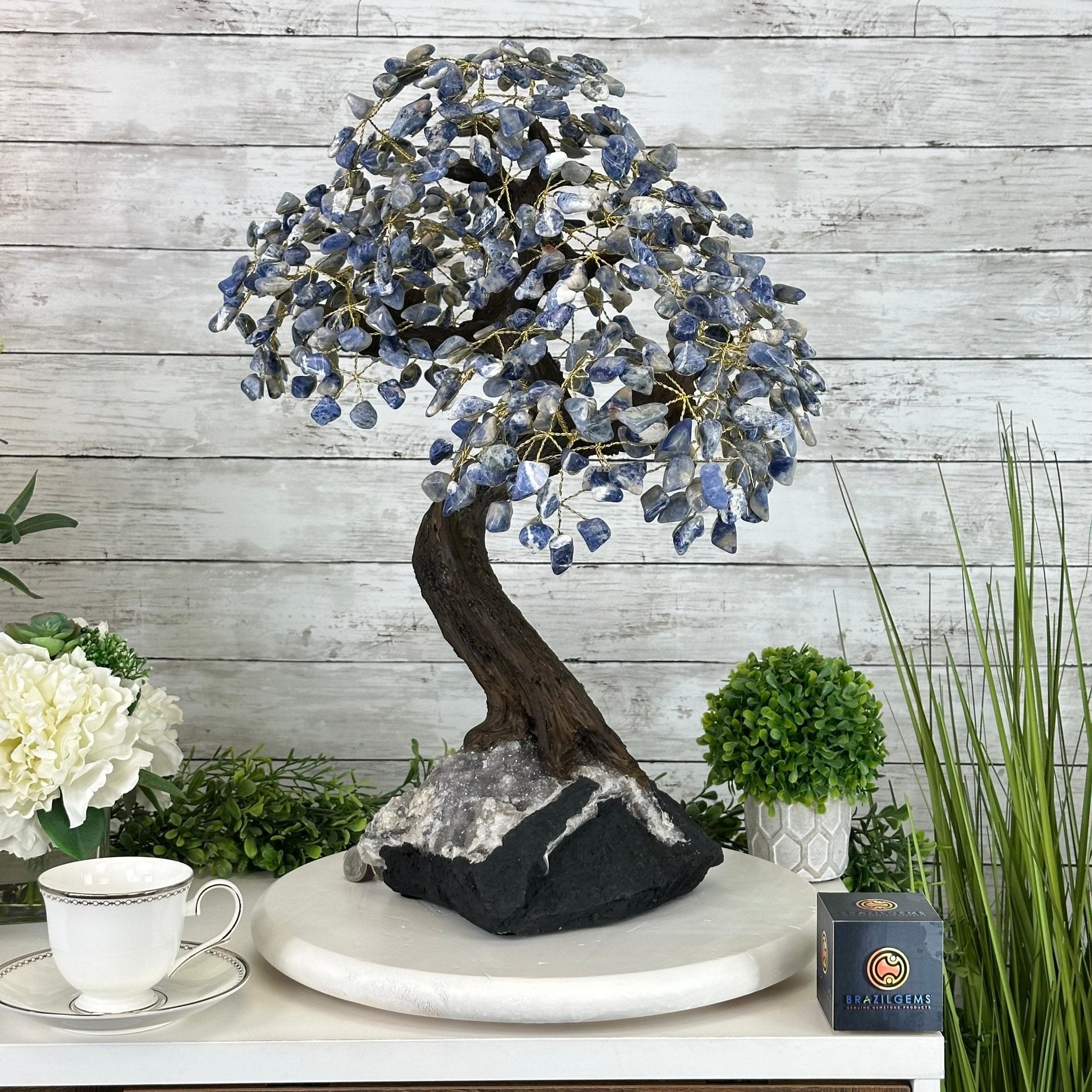 22" Tall Sodalite Gemstone Tree w/ Amethyst base, 540 gems #5406SO-008 - Brazil GemsBrazil Gems22" Tall Sodalite Gemstone Tree w/ Amethyst base, 540 gems #5406SO-008Gemstone Trees5406SO-008