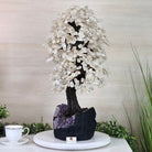 25" Tall Large Clear Quartz Gemstone Tree on an Amethyst Base, 720 gems #5407CQ - 009 - Brazil GemsBrazil Gems25" Tall Large Clear Quartz Gemstone Tree on an Amethyst Base, 720 gems #5407CQ - 009Gemstone Trees5407CQ - 009