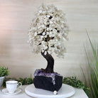 25" Tall Large Clear Quartz Gemstone Tree on an Amethyst Base, 720 gems #5407CQ - 009 - Brazil GemsBrazil Gems25" Tall Large Clear Quartz Gemstone Tree on an Amethyst Base, 720 gems #5407CQ - 009Gemstone Trees5407CQ - 009