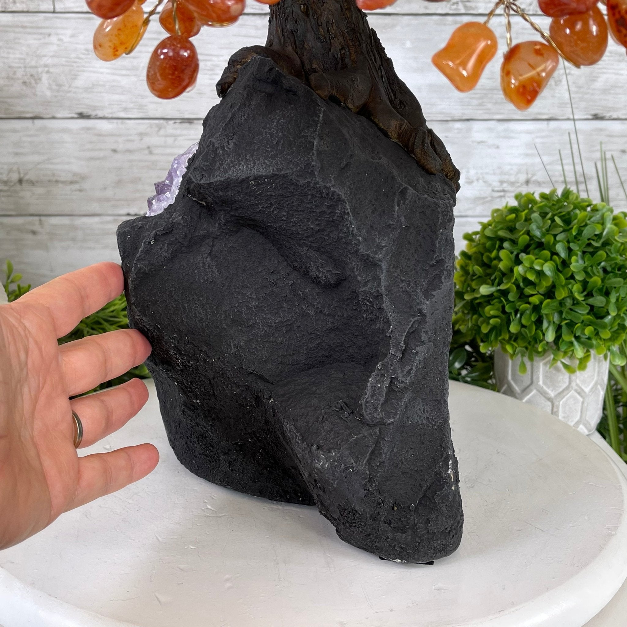 25" Tall Large Handmade Carnelian Gemstone Tree on an Amethyst Base, 720 gems #5407CA-003 by Brazil Gems - Brazil GemsBrazil Gems25" Tall Large Handmade Carnelian Gemstone Tree on an Amethyst Base, 720 gems #5407CA-003 by Brazil GemsGemstone Trees5407CA-003