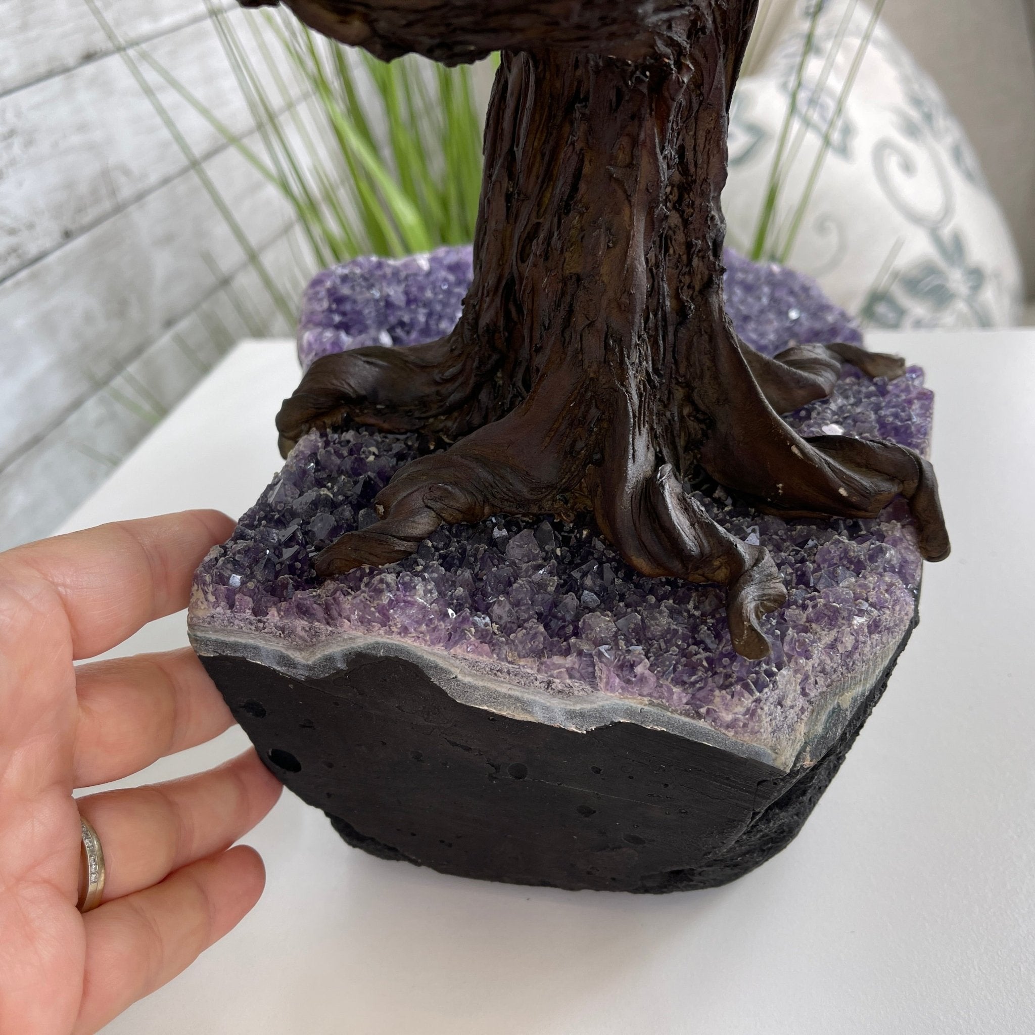 25" Tall Large Handmade Green Quartz Gemstone Tree on an Amethyst Base, 720 gems #5407GQ-007 by Brazil Gems - Brazil GemsBrazil Gems25" Tall Large Handmade Green Quartz Gemstone Tree on an Amethyst Base, 720 gems #5407GQ-007 by Brazil GemsGemstone Trees5407GQ-007