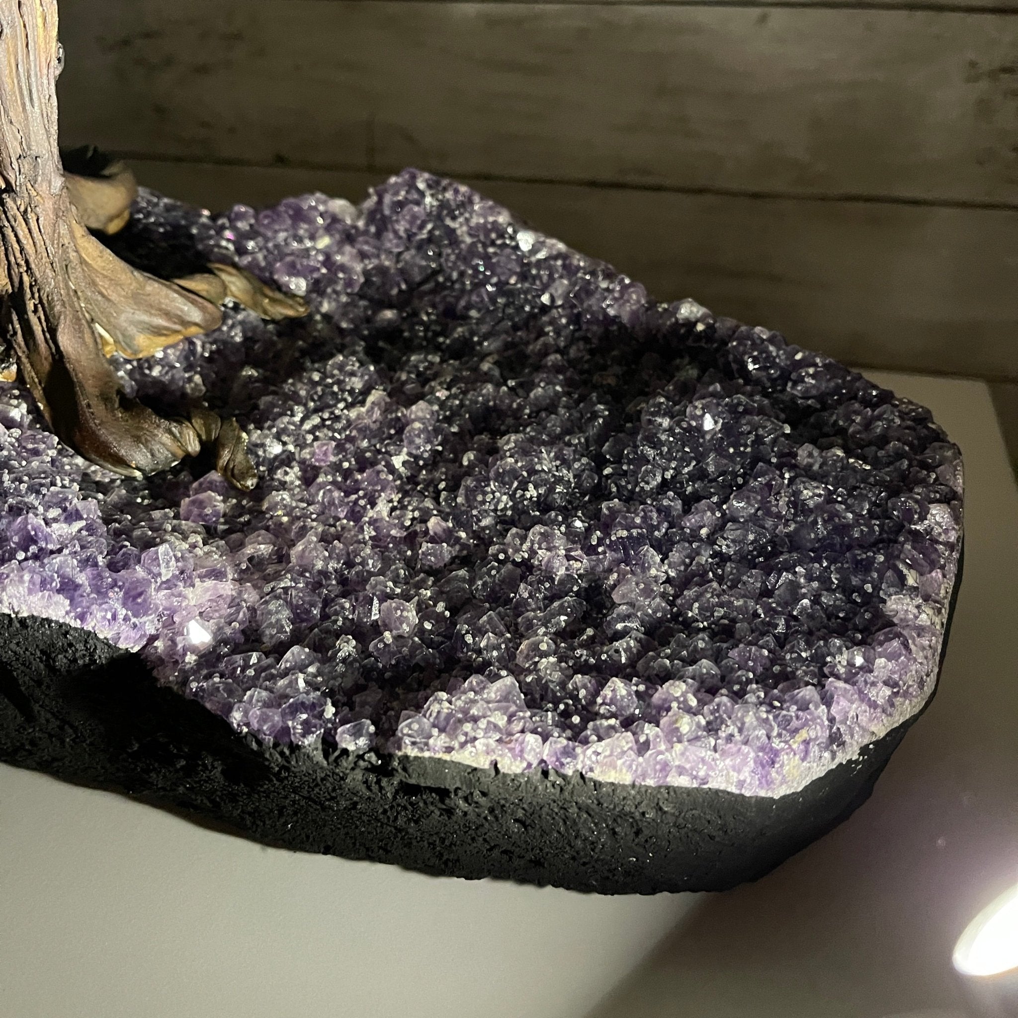 25" Tall Large Handmade Green Quartz Gemstone Tree on an Amethyst Base, 720 gems #5407GQ-007 by Brazil Gems - Brazil GemsBrazil Gems25" Tall Large Handmade Green Quartz Gemstone Tree on an Amethyst Base, 720 gems #5407GQ-007 by Brazil GemsGemstone Trees5407GQ-007