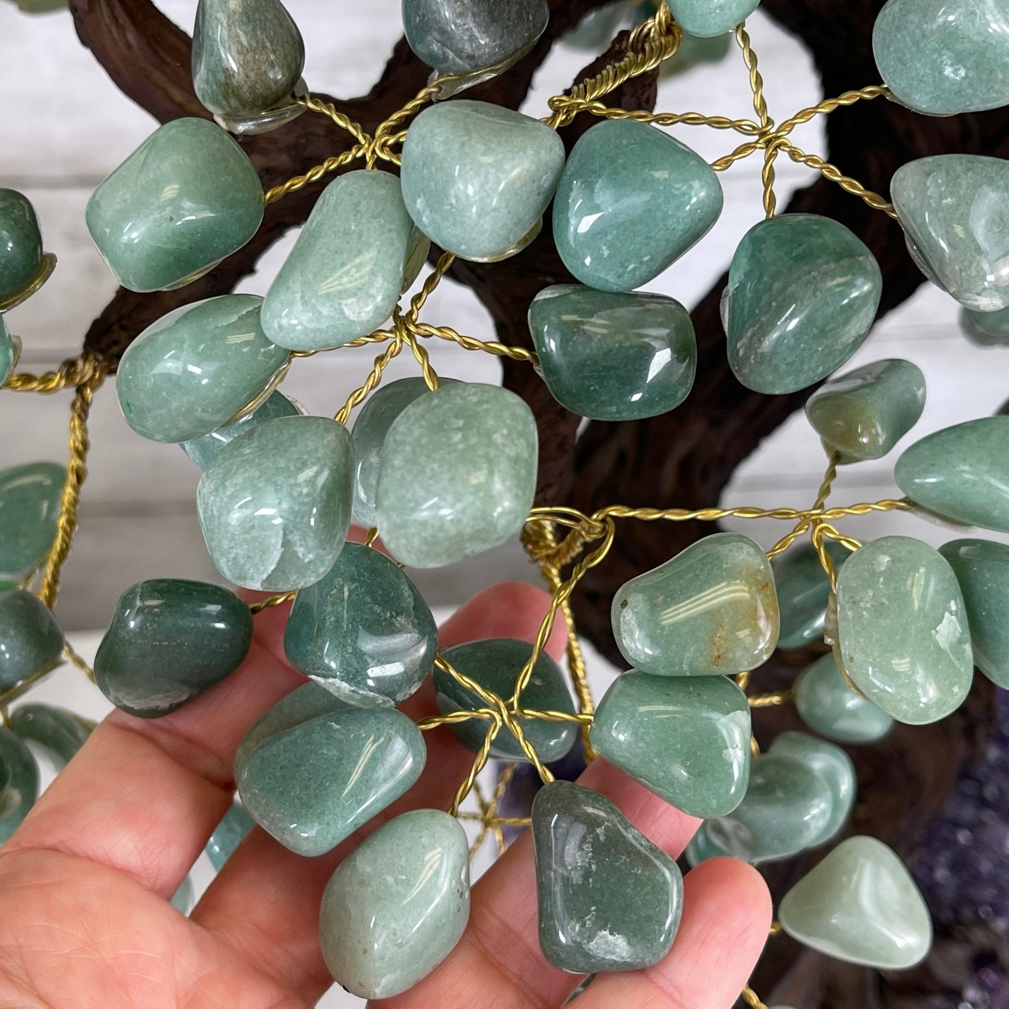25" Tall Large Handmade Green Quartz Gemstone Tree on an Amethyst Base, 720 gems #5407GQ-007 by Brazil Gems - Brazil GemsBrazil Gems25" Tall Large Handmade Green Quartz Gemstone Tree on an Amethyst Base, 720 gems #5407GQ-007 by Brazil GemsGemstone Trees5407GQ-007