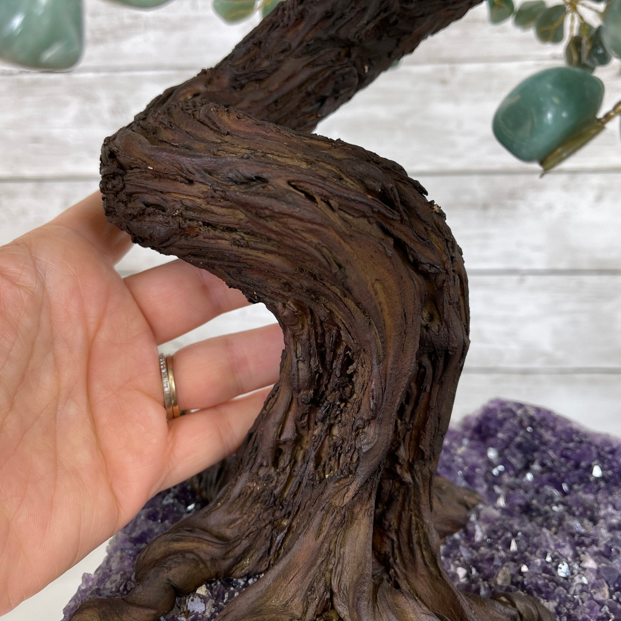 25" Tall Large Handmade Green Quartz Gemstone Tree on an Amethyst Base, 720 gems #5407GQ-007 by Brazil Gems - Brazil GemsBrazil Gems25" Tall Large Handmade Green Quartz Gemstone Tree on an Amethyst Base, 720 gems #5407GQ-007 by Brazil GemsGemstone Trees5407GQ-007