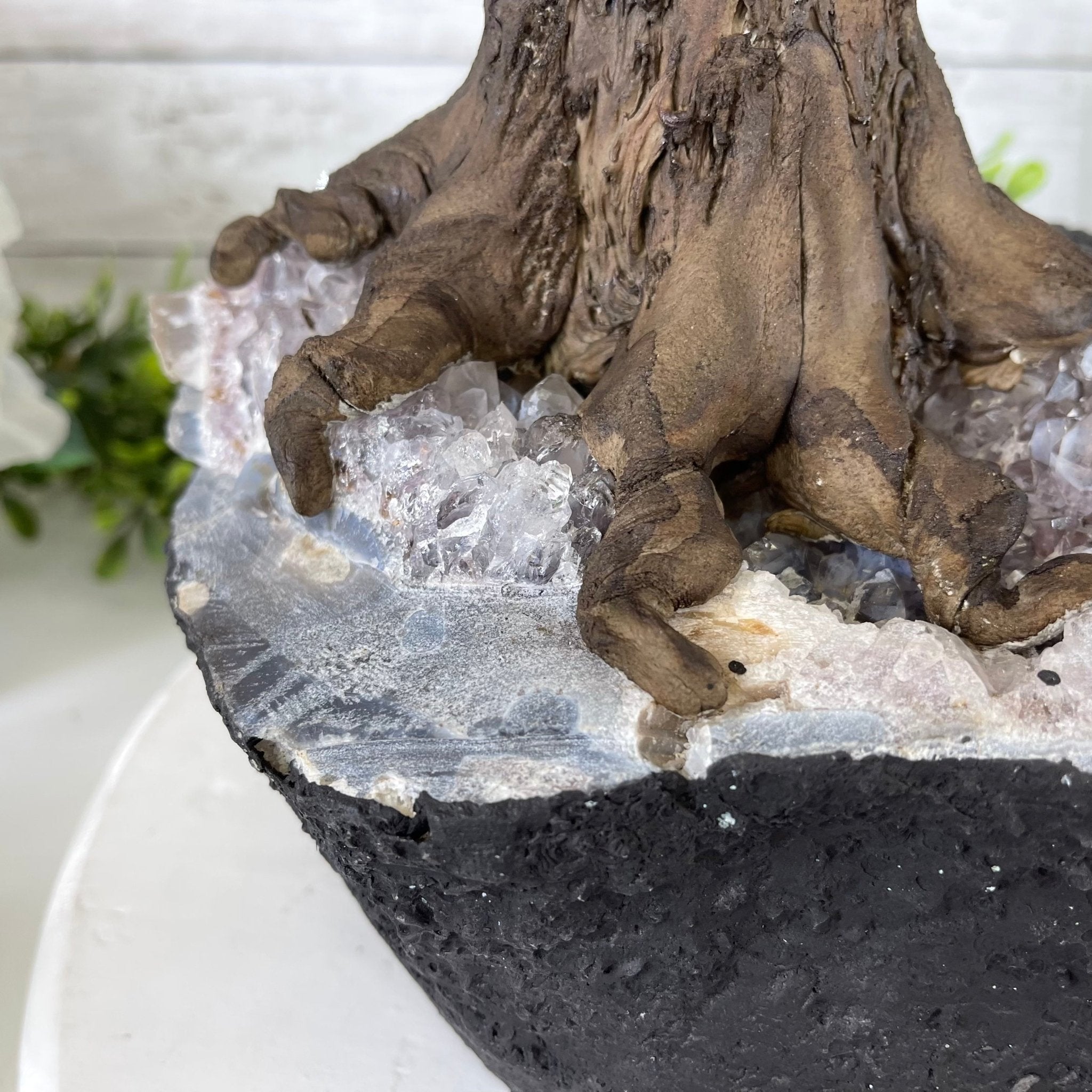 25" Tall Large Handmade Tiger's Eye Gemstone Tree on an Amethyst Base, 720 gems #5407TE-001 by Brazil Gems - Brazil GemsBrazil Gems25" Tall Large Handmade Tiger's Eye Gemstone Tree on an Amethyst Base, 720 gems #5407TE-001 by Brazil GemsGemstone Trees5407TE-001
