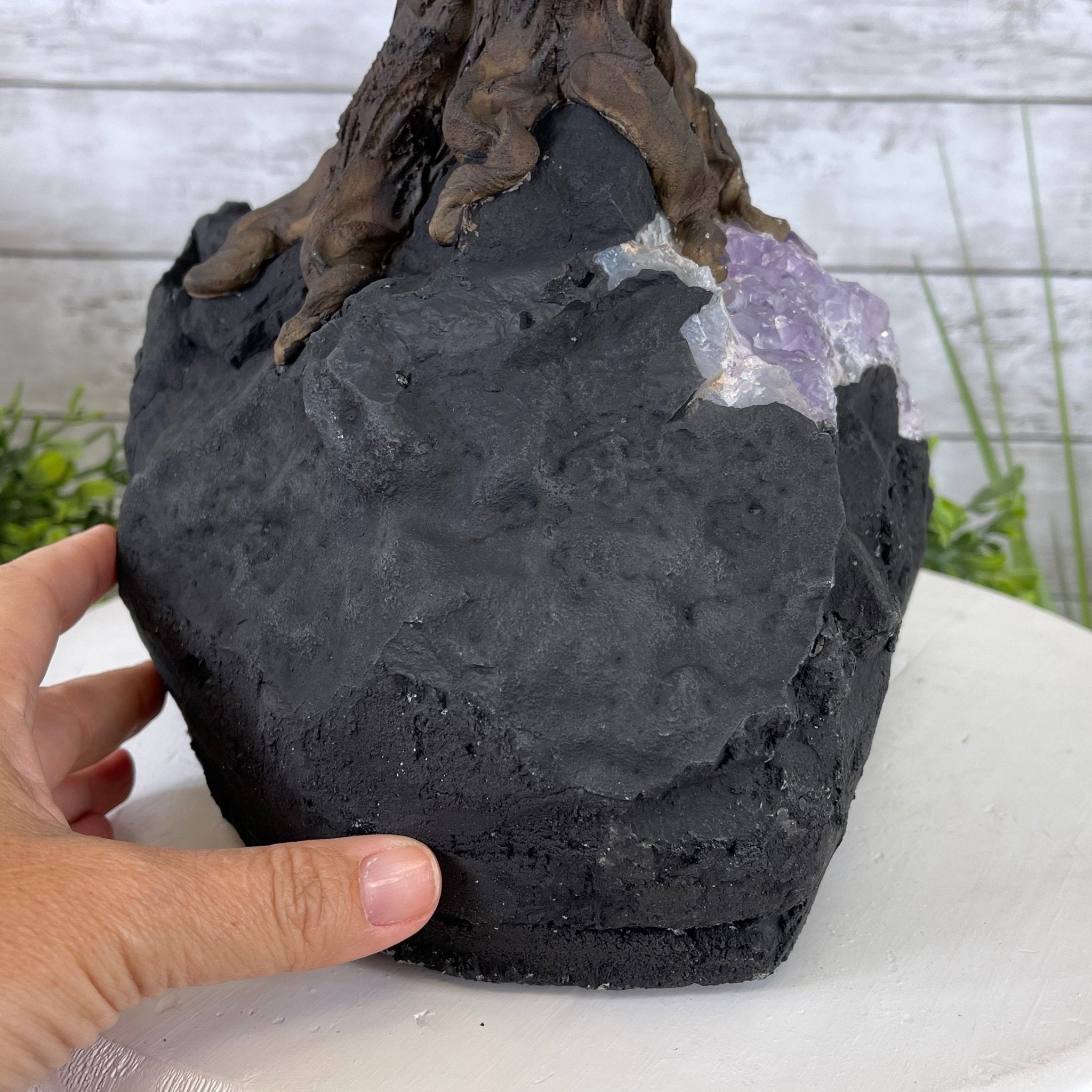 25" Tall Large Handmade Tiger's Eye Gemstone Tree on an Amethyst Base, 720 gems #5407TE-002 by Brazil Gems - Brazil GemsBrazil Gems25" Tall Large Handmade Tiger's Eye Gemstone Tree on an Amethyst Base, 720 gems #5407TE-002 by Brazil GemsGemstone Trees5407TE-002