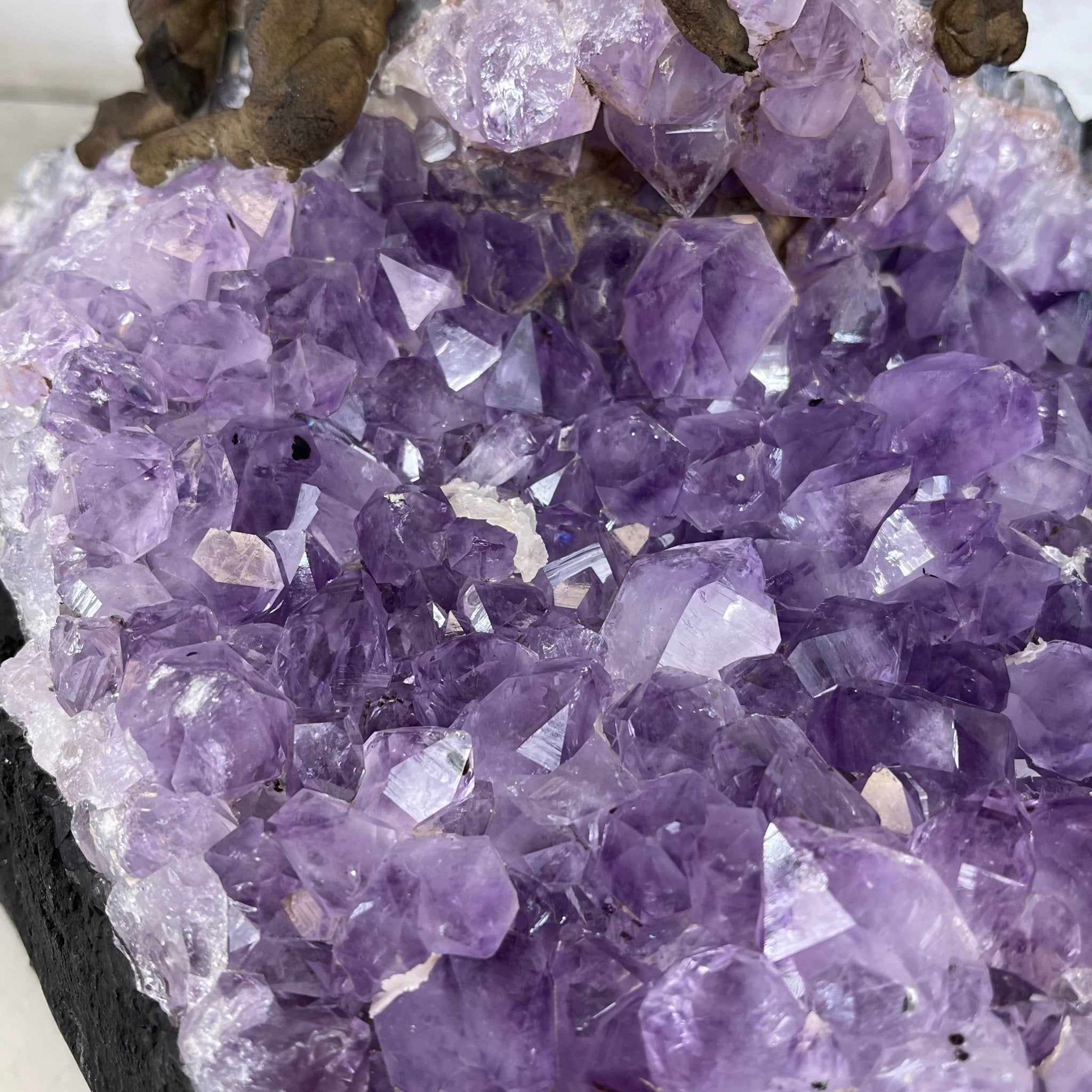 25" Tall Large Handmade Tiger's Eye Gemstone Tree on an Amethyst Base, 720 gems #5407TE-002 by Brazil Gems - Brazil GemsBrazil Gems25" Tall Large Handmade Tiger's Eye Gemstone Tree on an Amethyst Base, 720 gems #5407TE-002 by Brazil GemsGemstone Trees5407TE-002