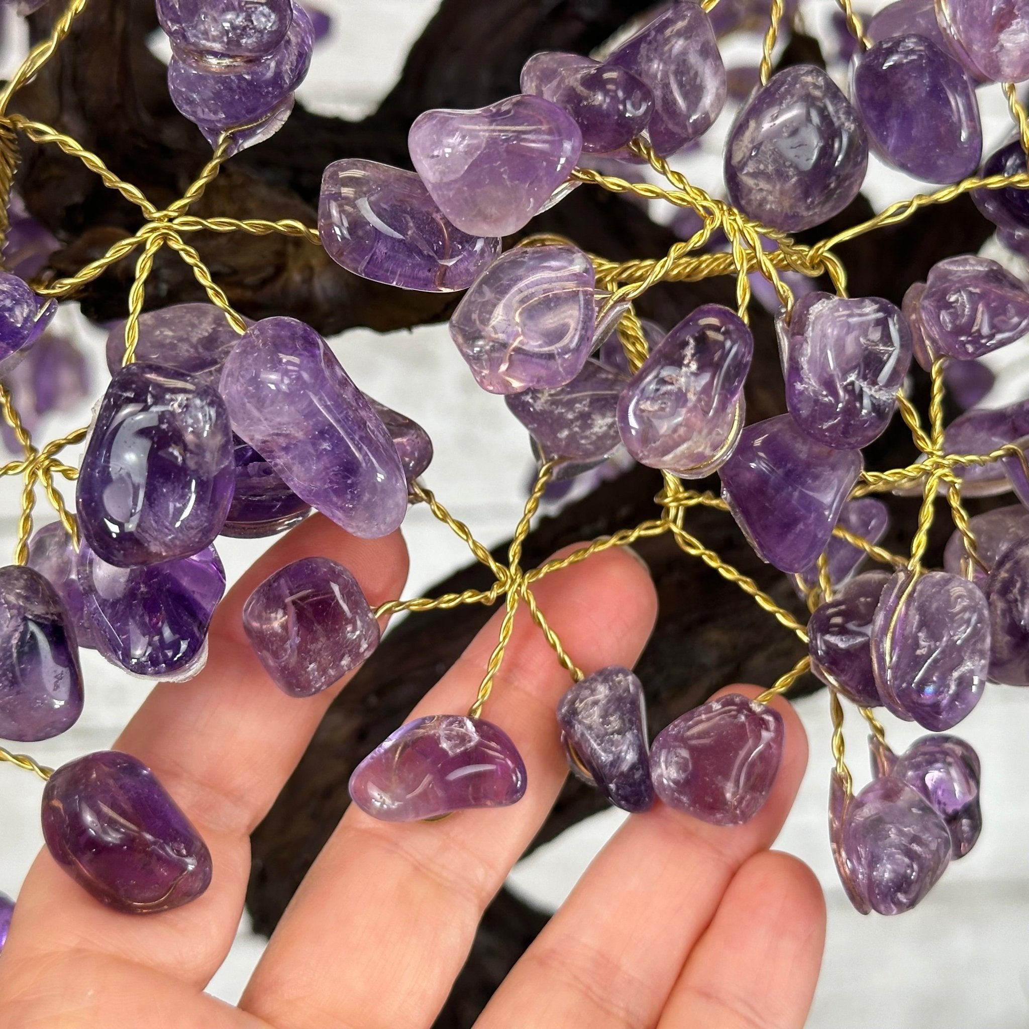 25" Tall Special Amethyst Gemstone Tree w/ Amethyst base, 600 Gems #5459AMMQ-001 - Brazil GemsBrazil Gems25" Tall Special Amethyst Gemstone Tree w/ Amethyst base, 600 Gems #5459AMMQ-001Gemstone Trees5459AMMQ-001