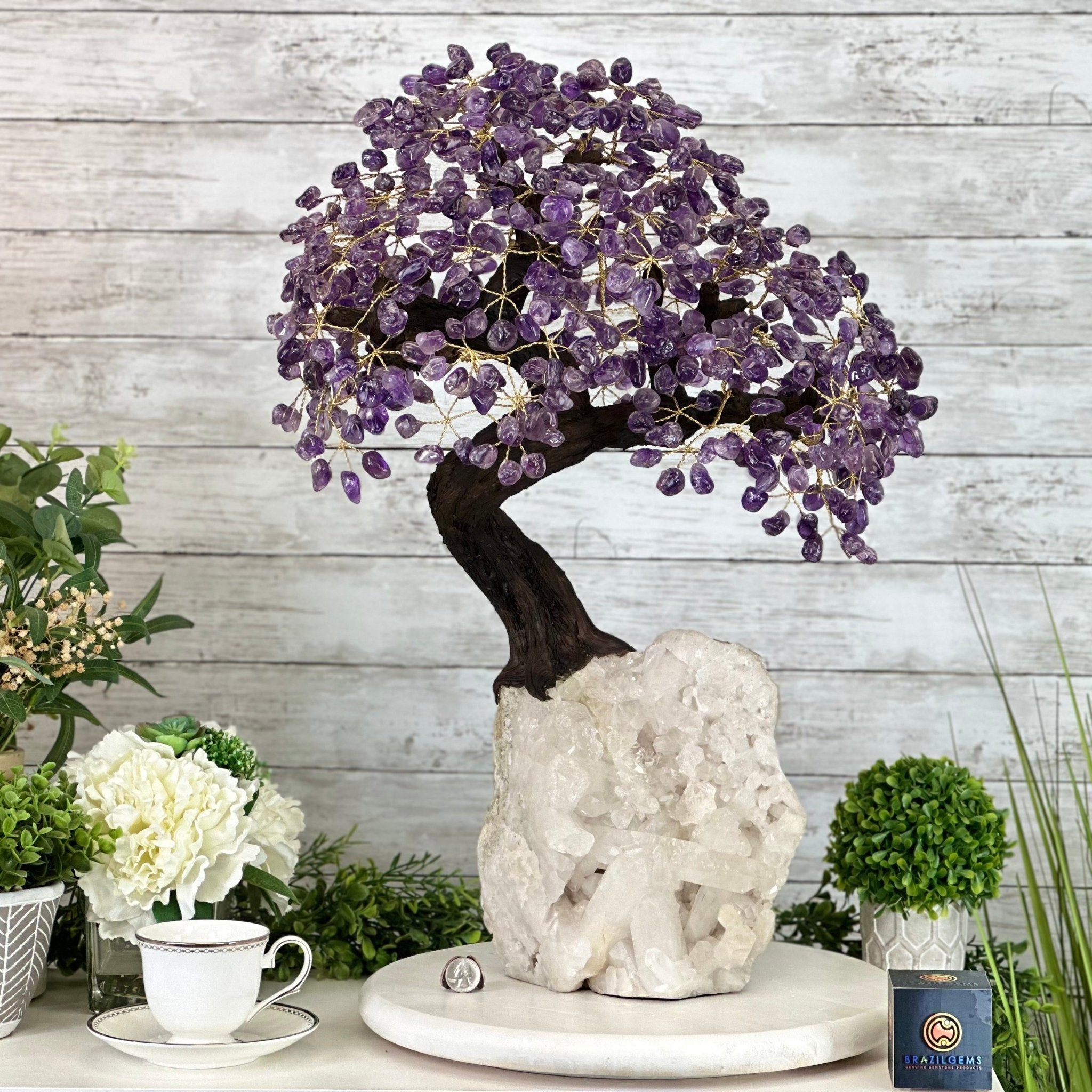 25" Tall Special Amethyst Gemstone Tree w/ Amethyst base, 600 Gems #5459AMMQ-001 - Brazil GemsBrazil Gems25" Tall Special Amethyst Gemstone Tree w/ Amethyst base, 600 Gems #5459AMMQ-001Gemstone Trees5459AMMQ-001