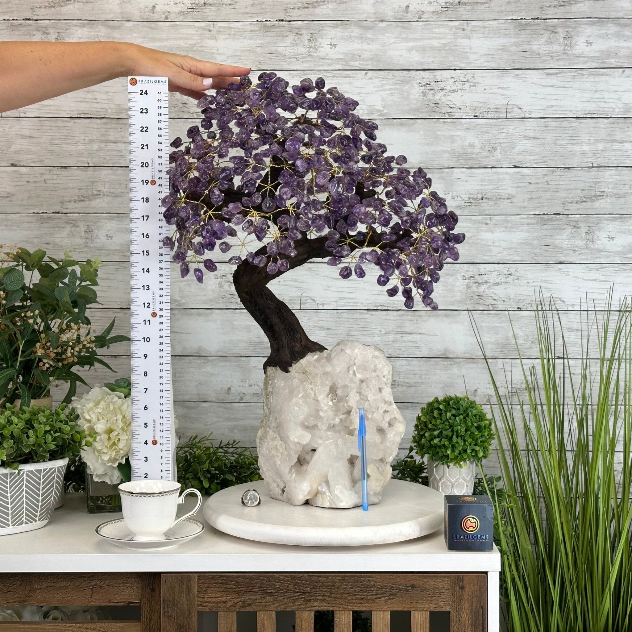 25" Tall Special Amethyst Gemstone Tree w/ Amethyst base, 600 Gems #5459AMMQ-001 - Brazil GemsBrazil Gems25" Tall Special Amethyst Gemstone Tree w/ Amethyst base, 600 Gems #5459AMMQ-001Gemstone Trees5459AMMQ-001