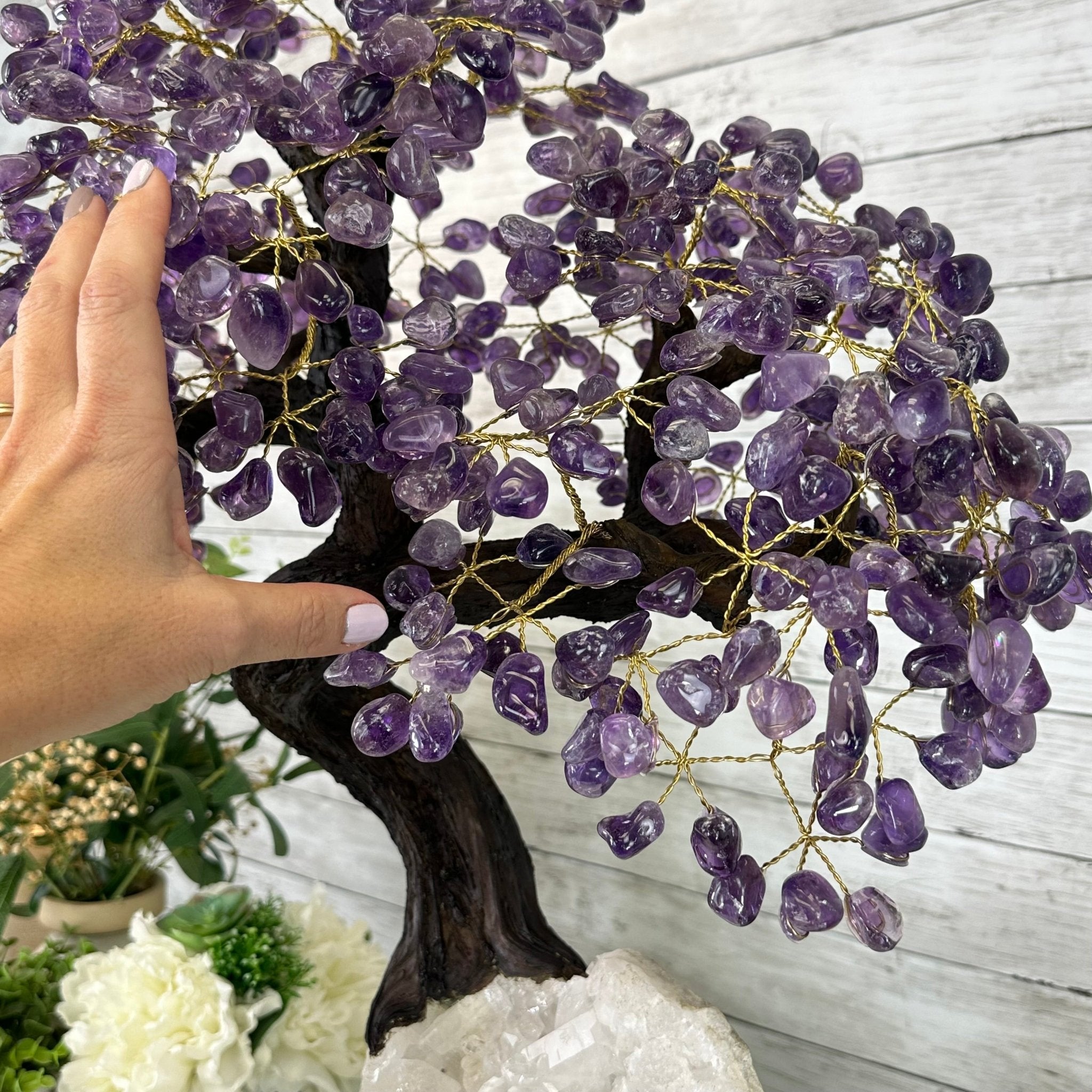 25" Tall Special Amethyst Gemstone Tree w/ Amethyst base, 600 Gems #5459AMMQ-001 - Brazil GemsBrazil Gems25" Tall Special Amethyst Gemstone Tree w/ Amethyst base, 600 Gems #5459AMMQ-001Gemstone Trees5459AMMQ-001