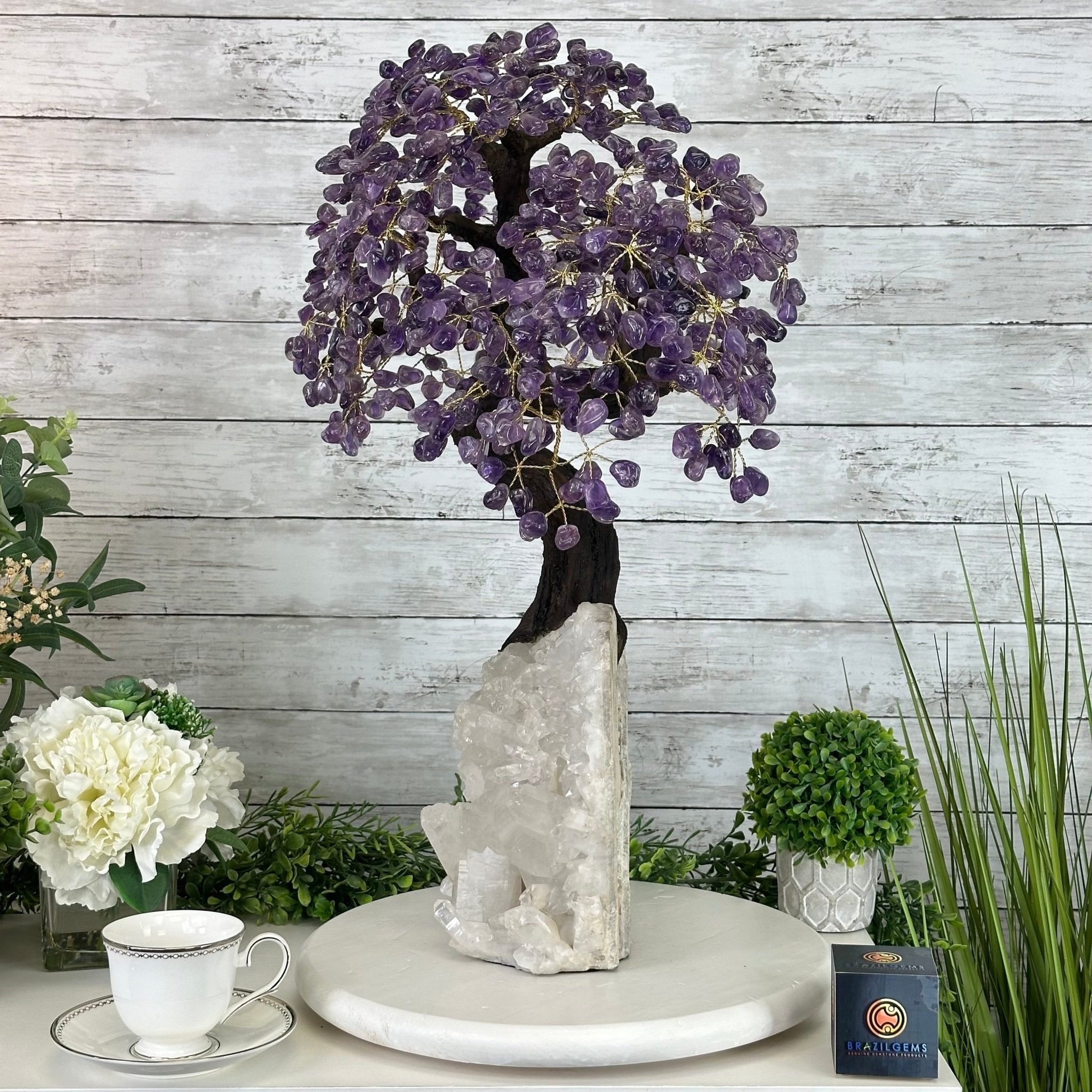 25" Tall Special Amethyst Gemstone Tree w/ Amethyst base, 600 Gems #5459AMMQ-001 - Brazil GemsBrazil Gems25" Tall Special Amethyst Gemstone Tree w/ Amethyst base, 600 Gems #5459AMMQ-001Gemstone Trees5459AMMQ-001