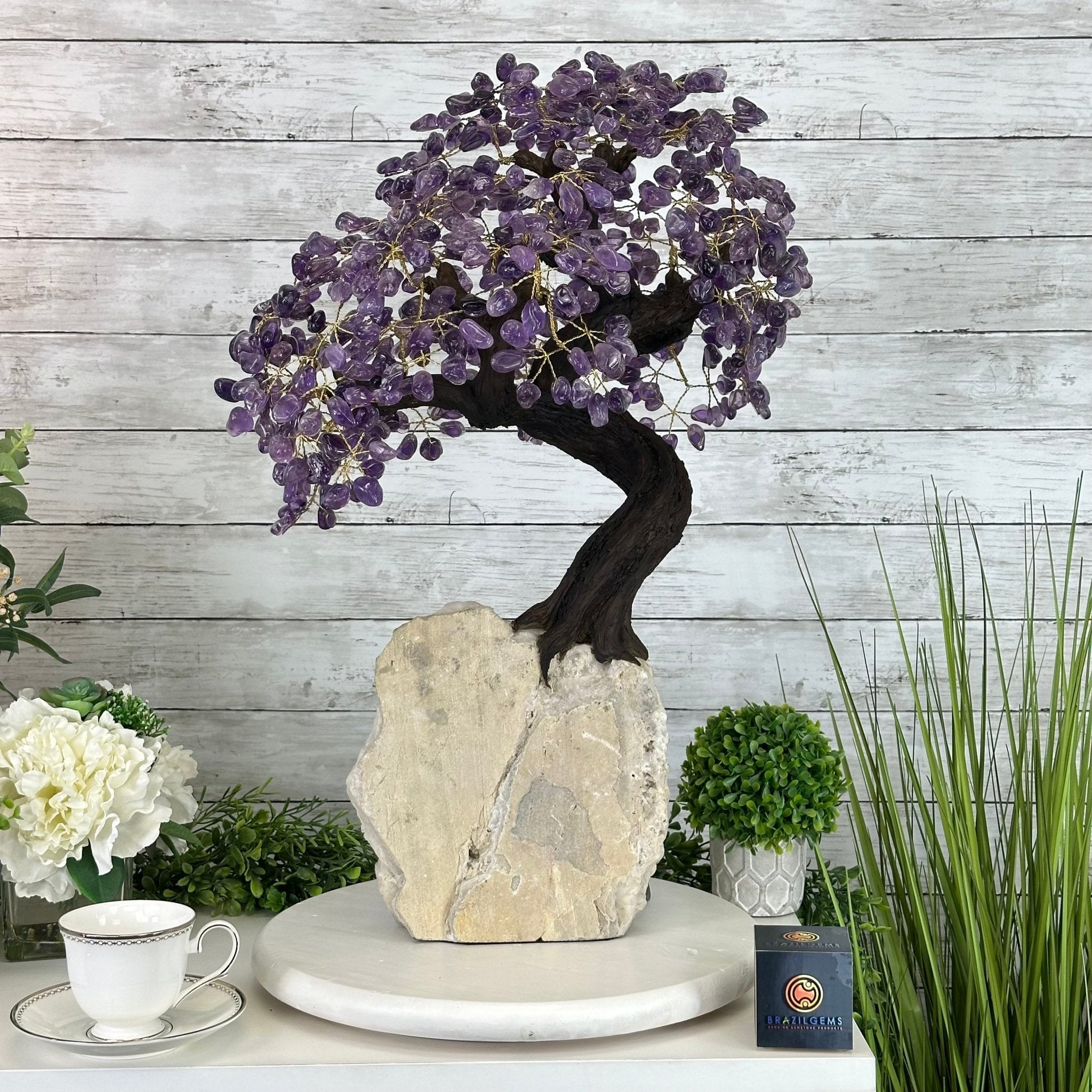 25" Tall Special Amethyst Gemstone Tree w/ Amethyst base, 600 Gems #5459AMMQ-001 - Brazil GemsBrazil Gems25" Tall Special Amethyst Gemstone Tree w/ Amethyst base, 600 Gems #5459AMMQ-001Gemstone Trees5459AMMQ-001