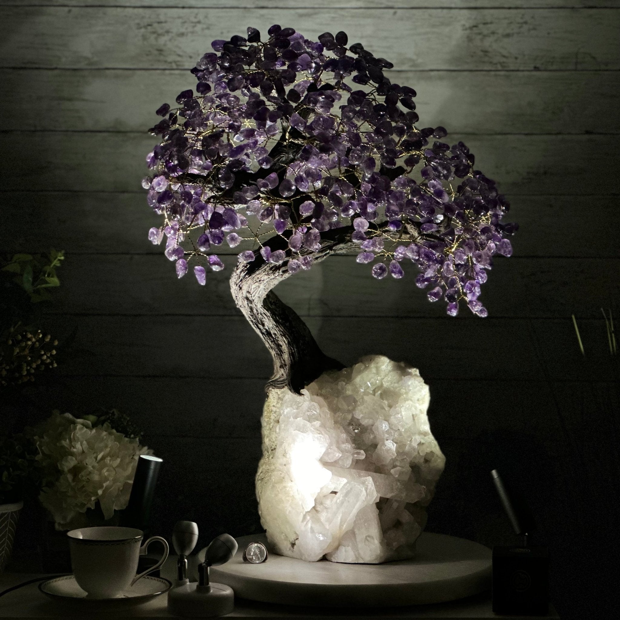 25" Tall Special Amethyst Gemstone Tree w/ Amethyst base, 600 Gems #5459AMMQ-001 - Brazil GemsBrazil Gems25" Tall Special Amethyst Gemstone Tree w/ Amethyst base, 600 Gems #5459AMMQ-001Gemstone Trees5459AMMQ-001
