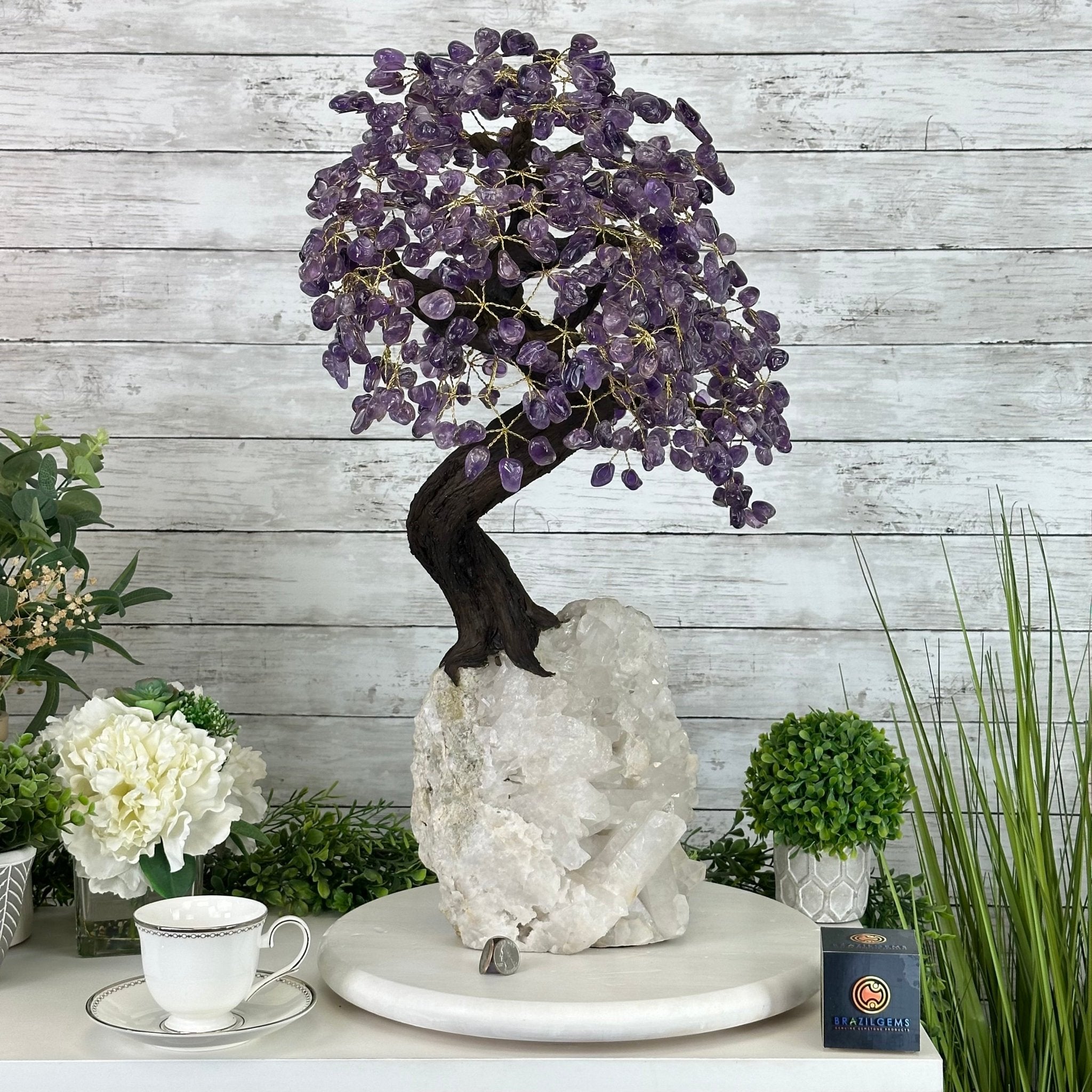 25" Tall Special Amethyst Gemstone Tree w/ Amethyst base, 600 Gems #5459AMMQ-001 - Brazil GemsBrazil Gems25" Tall Special Amethyst Gemstone Tree w/ Amethyst base, 600 Gems #5459AMMQ-001Gemstone Trees5459AMMQ-001