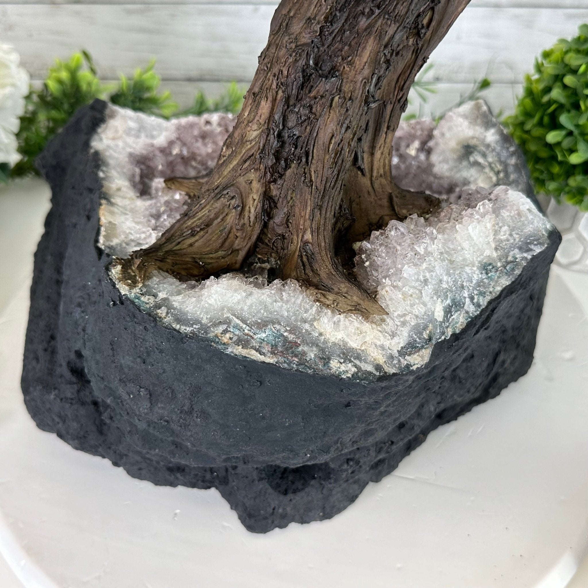 26" Tall Large Hematite Gemstone Tree on an Amethyst Base, 720 gems #5407HE-001 - Brazil GemsBrazil Gems26" Tall Large Hematite Gemstone Tree on an Amethyst Base, 720 gems #5407HE-001Gemstone Trees5407HE-001
