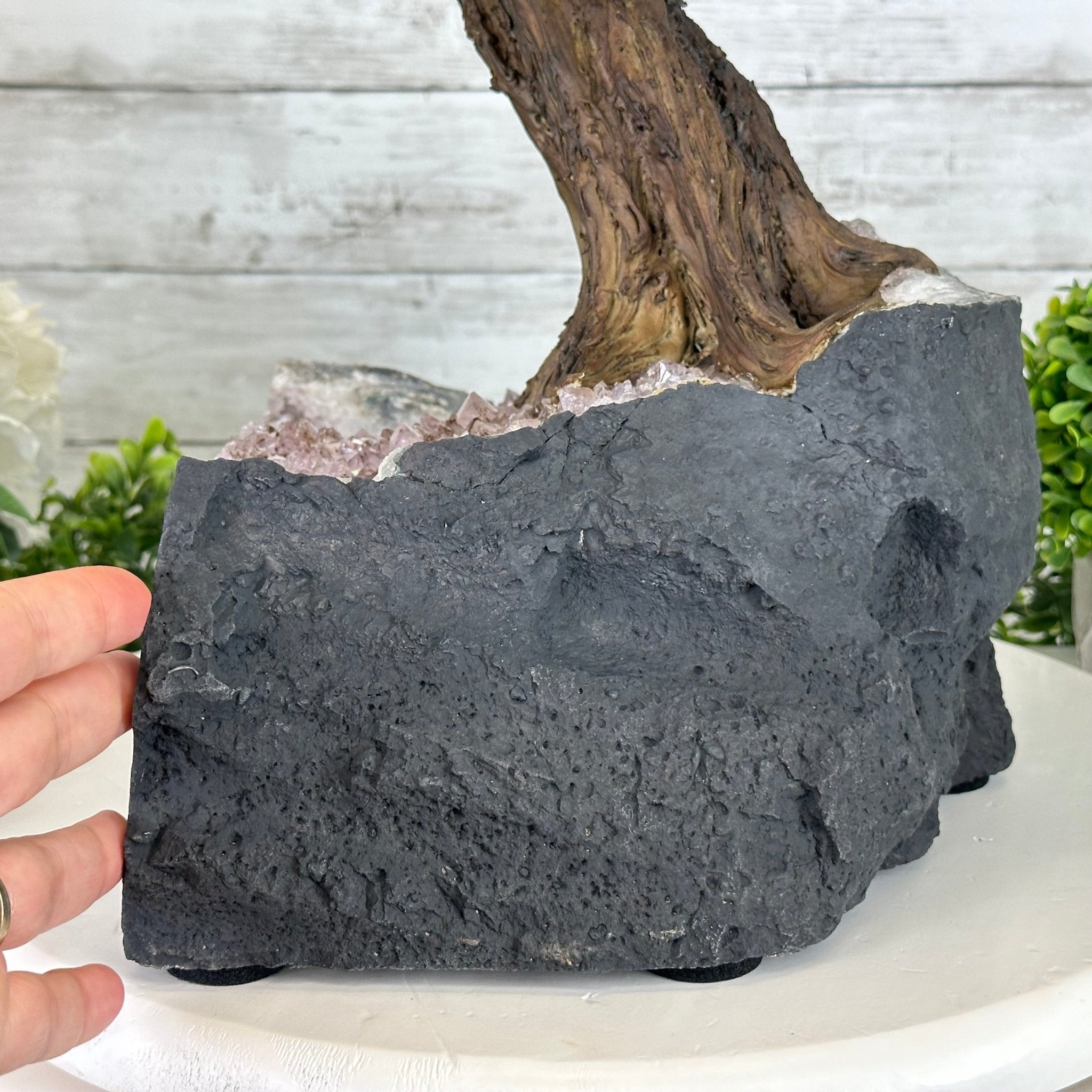 26" Tall Large Hematite Gemstone Tree on an Amethyst Base, 720 gems #5407HE-001 - Brazil GemsBrazil Gems26" Tall Large Hematite Gemstone Tree on an Amethyst Base, 720 gems #5407HE-001Gemstone Trees5407HE-001