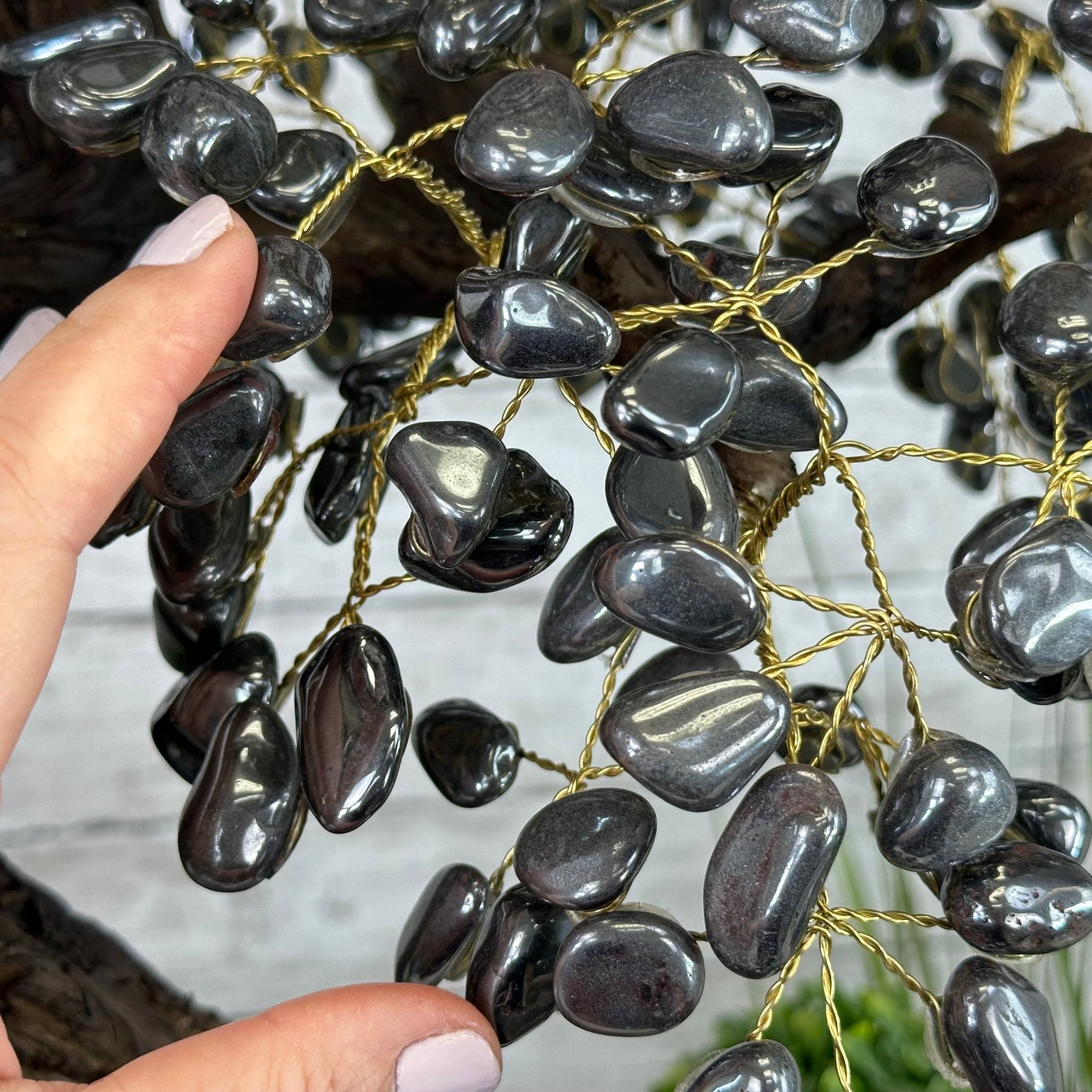 26" Tall Large Hematite Gemstone Tree on an Amethyst Base, 720 gems #5407HE-001 - Brazil GemsBrazil Gems26" Tall Large Hematite Gemstone Tree on an Amethyst Base, 720 gems #5407HE-001Gemstone Trees5407HE-001
