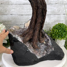 33" Tall Special Clear Quartz Gemstone Tree w/ Amethyst base, 960 Gems, Handmade #5431CQ-001 by Brazil Gems - Brazil GemsBrazil Gems33" Tall Special Clear Quartz Gemstone Tree w/ Amethyst base, 960 Gems, Handmade #5431CQ-001 by Brazil GemsGemstone Trees5431CQ-001