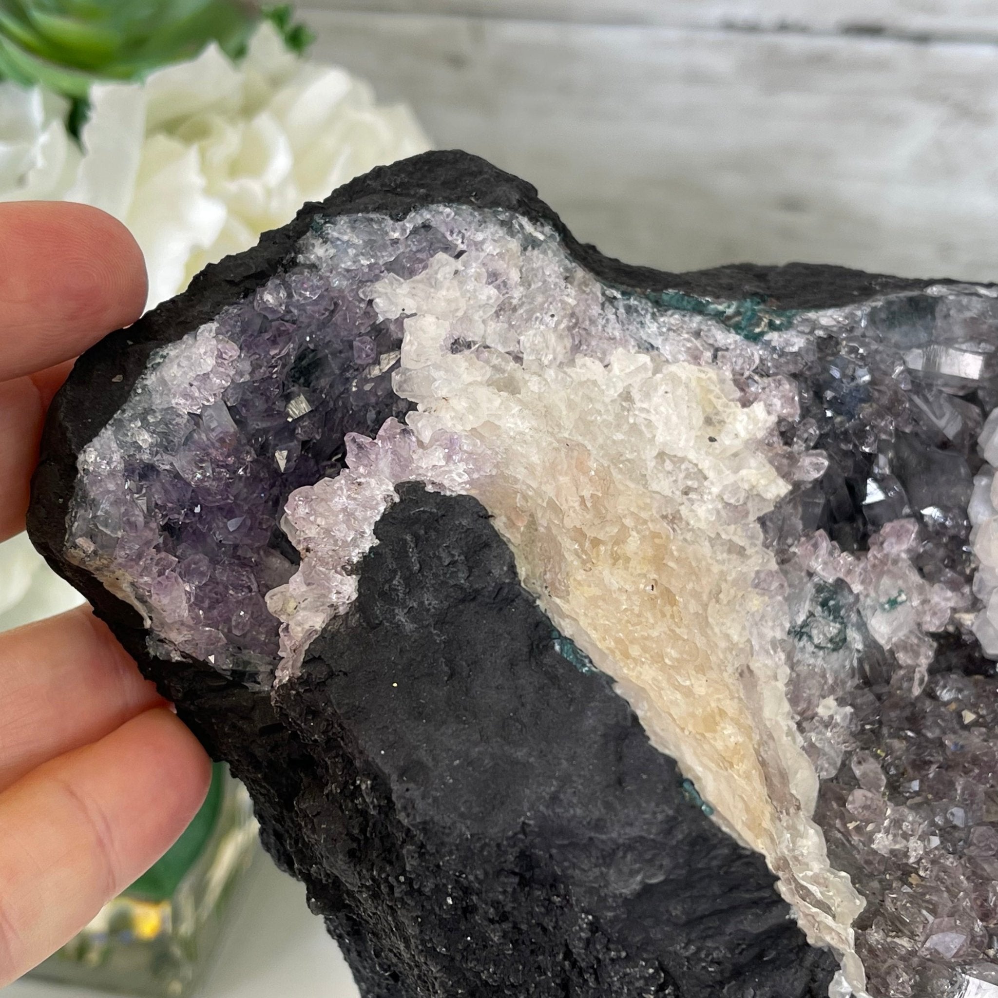 33" Tall Special Clear Quartz Gemstone Tree w/ Amethyst base, 960 Gems, Handmade #5431CQ-001 by Brazil Gems - Brazil GemsBrazil Gems33" Tall Special Clear Quartz Gemstone Tree w/ Amethyst base, 960 Gems, Handmade #5431CQ-001 by Brazil GemsGemstone Trees5431CQ-001