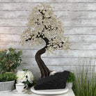 33" Tall Special Clear Quartz Gemstone Tree w/ Amethyst base, 960 Gems, Handmade #5431CQ-001 by Brazil Gems - Brazil GemsBrazil Gems33" Tall Special Clear Quartz Gemstone Tree w/ Amethyst base, 960 Gems, Handmade #5431CQ-001 by Brazil GemsGemstone Trees5431CQ-001